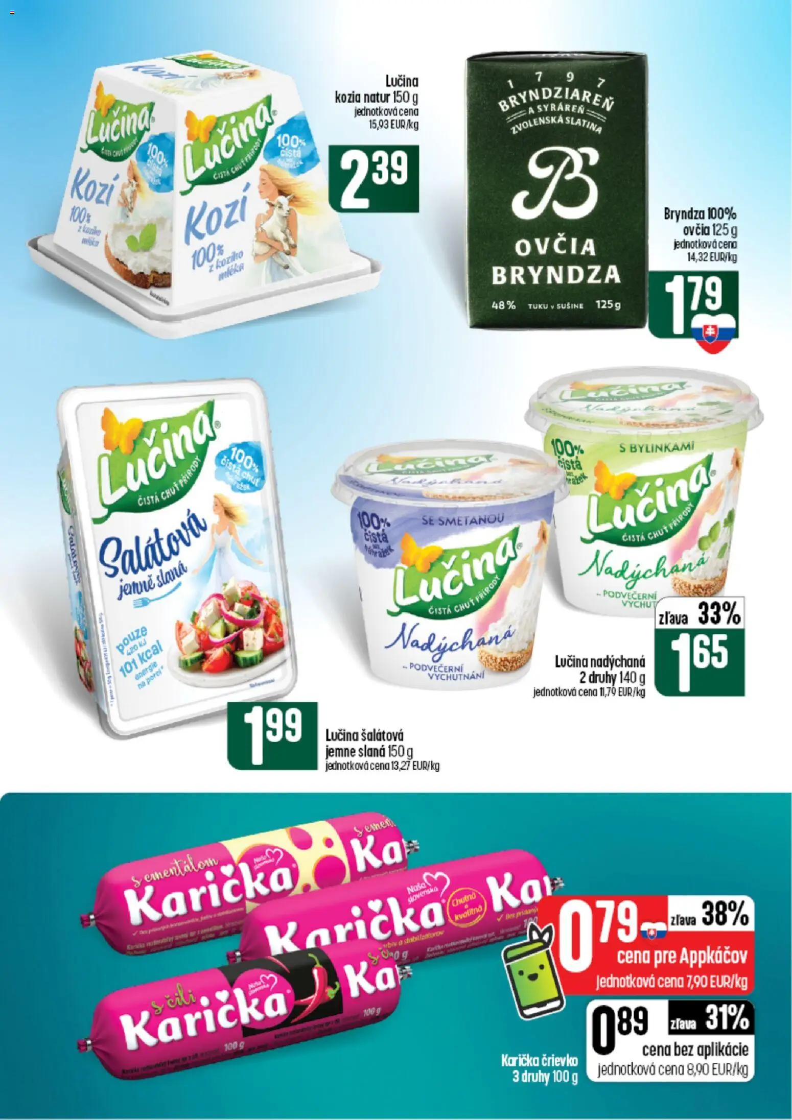Nové COOP Jednota akcie – leták je platný od 26.08.2026 | Strana: 25 | Produkty: Bryndza