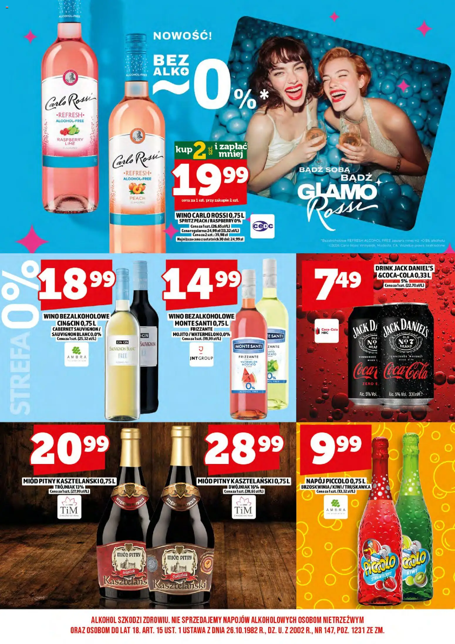 Topaz gazetka alkoholowa od 17.08.2026 | Strona: 14 | Produkty: Miód, Kiwi, Alkohol, Cin cin