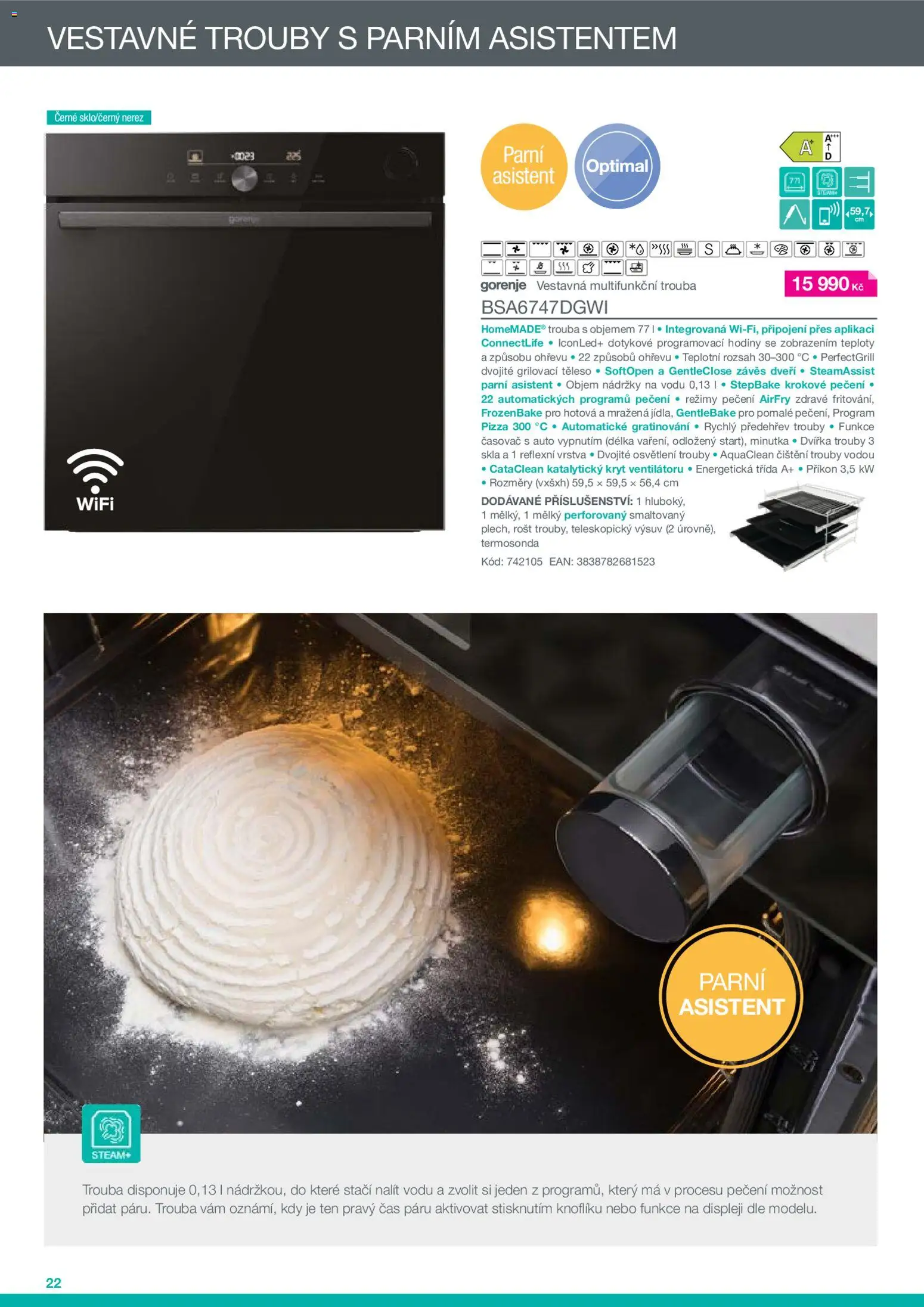 Möbelix leták - Gorenje od 01.01.2026 | Strana: 22 | Produkty: Závěs, Hodiny, Pizza, Rošt