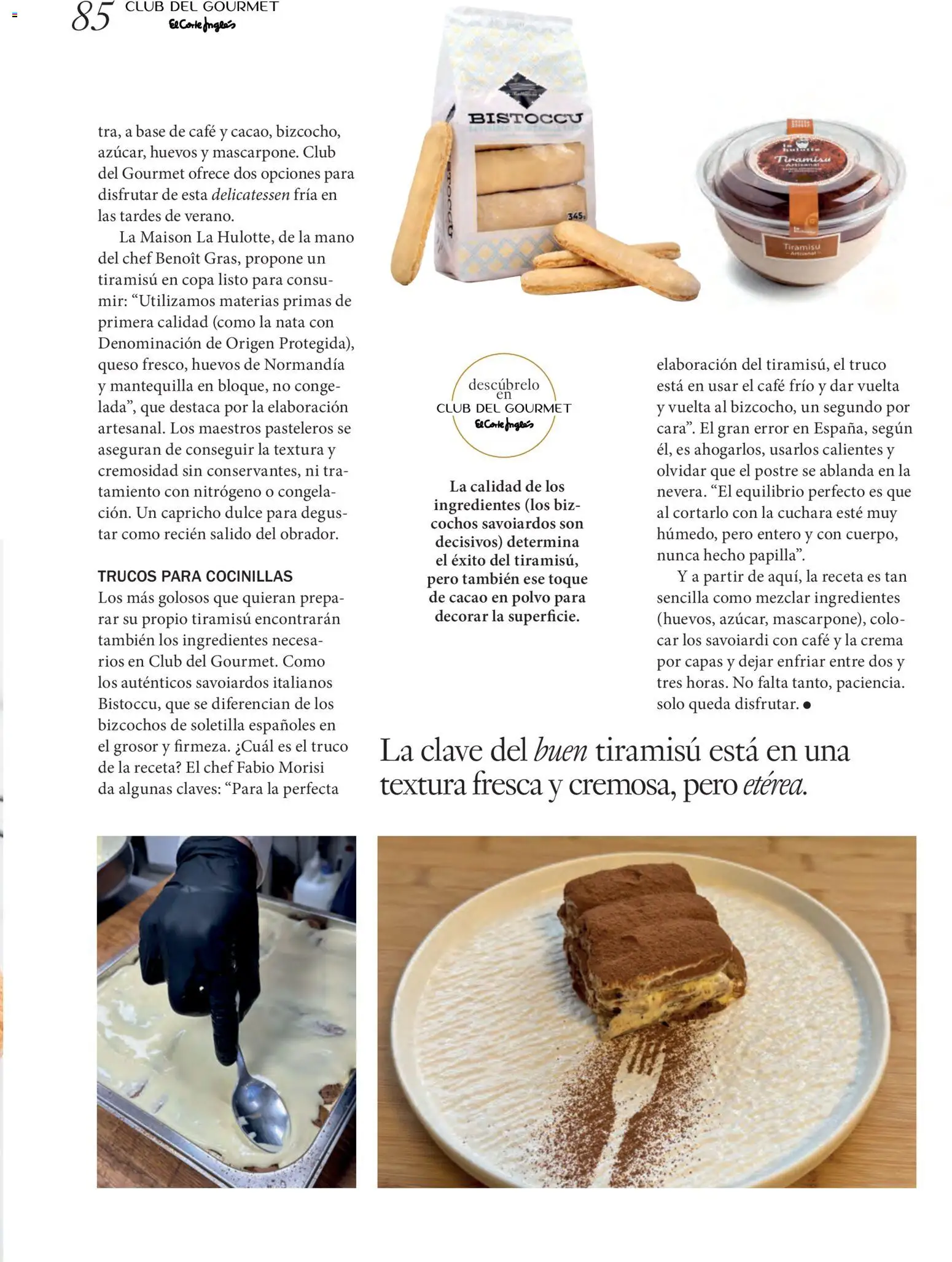 El Corte Inglés ofertas │ válido desde el 22/06/2026 | Página: 85 | Productos: Tiramisú, Huevos, Nata, Bizcochos