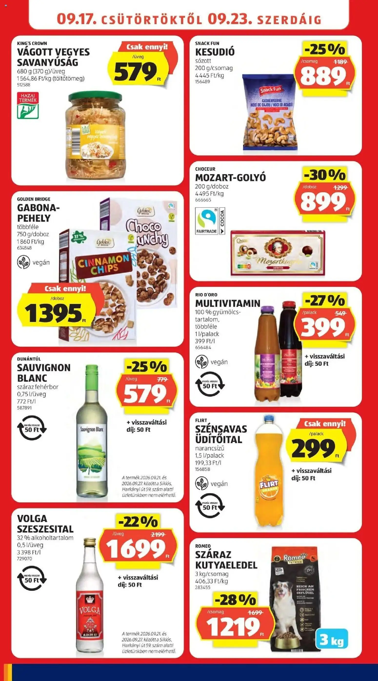 Aldi aktuális akciós újság - 2026.09.17. -tól/töl > akció, lapozható szórólap 🛍️ | Oldal: 8 | Termékek: Chips, Kesudió, Gyümölcs, Multivitamin