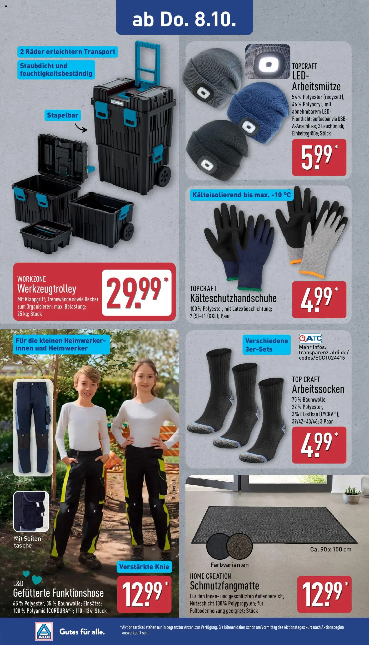 Aldi Prospekt – gültig ab 05.10.2026 | Seite: 22 | Produkte: Top, USB, Schmutzfangmatte, Home creation