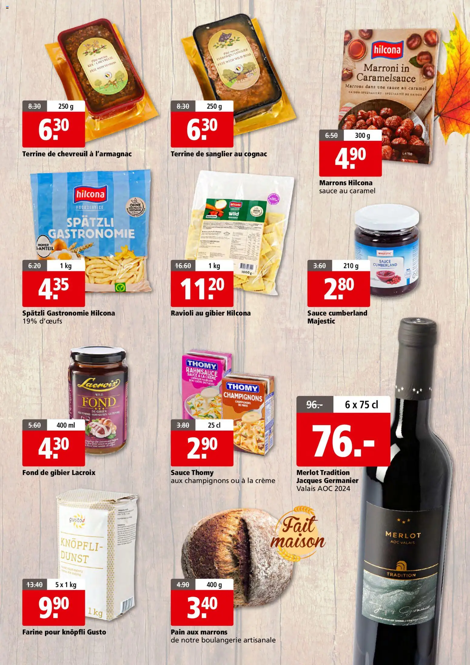 Aligro aktionen Gourmand Chavannes, Matran, Genève, Sion – gültig ab 26.10.2026 | Seite: 5 | Produkte: Merlot, Champignons, Verstärker, Creme