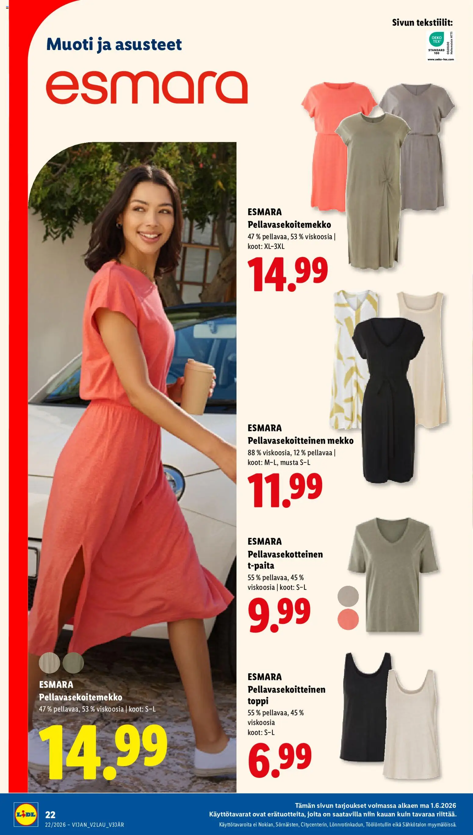 Lidl tarjoukset – voimassa 28.05.2026 alkaen | Sivu: 30 | Tuotteet: Toppi, Mekko