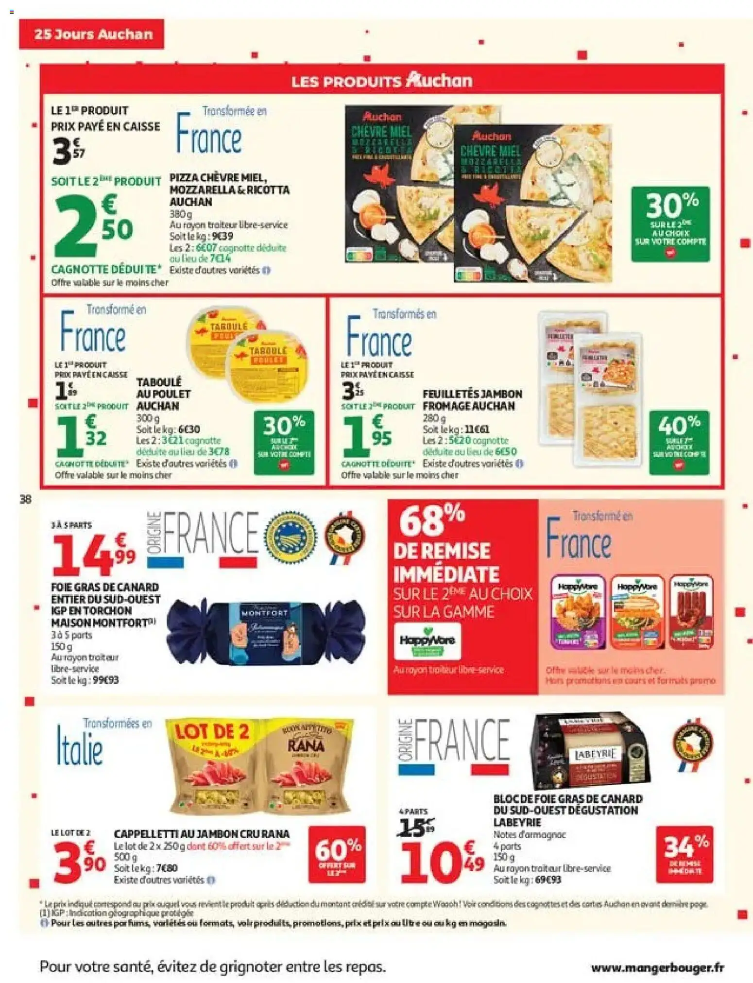 {H1} | Page: 38 | Produits: Canard, Foie Gras de Canard, Mozzarella, Fromage