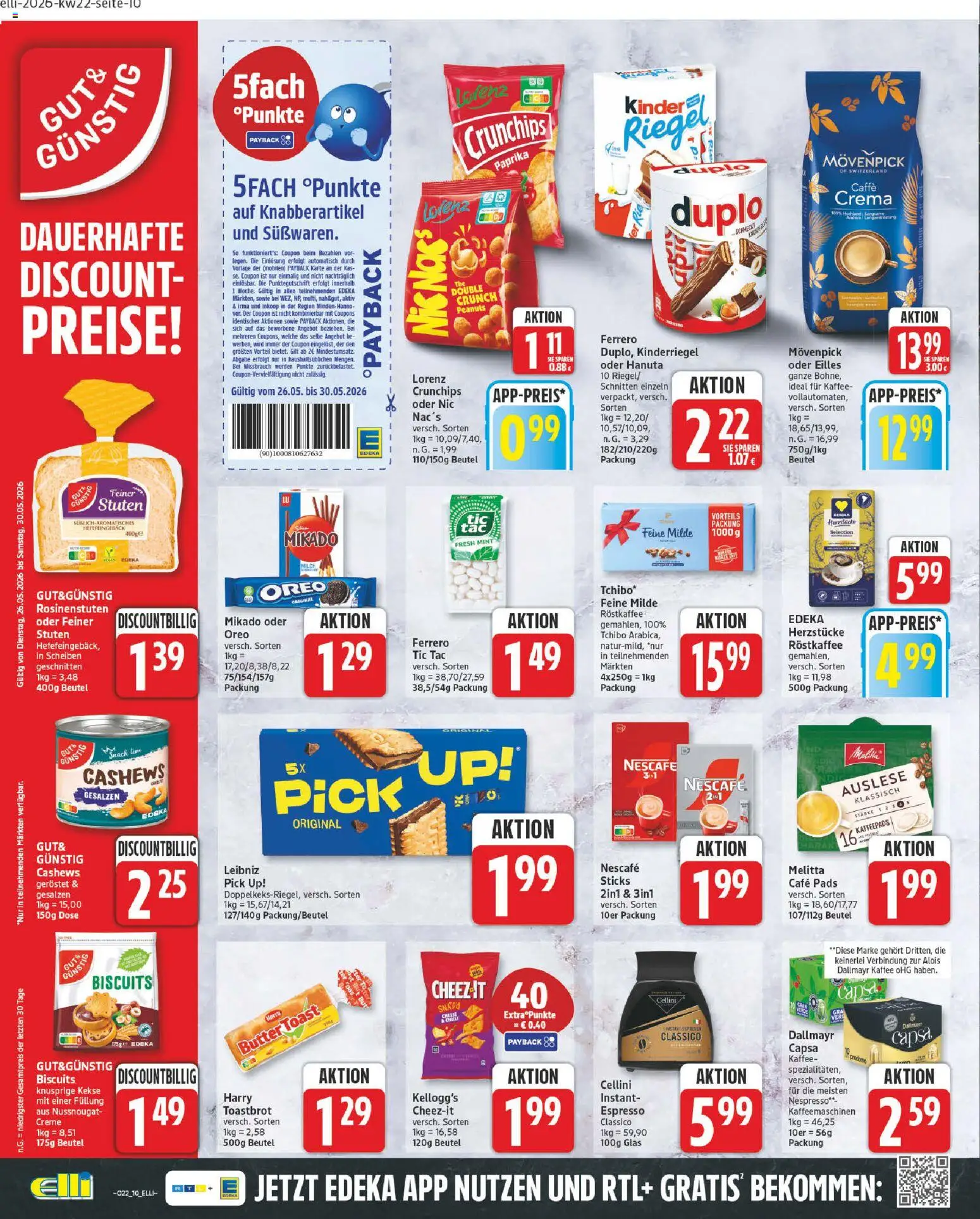 Elli Markt Aktueller Prospekt – gültig ab 26.05.2026 | Seite: 10 | Produkte: Nescafe, Kaffee, Kellogg's, Dallmayr