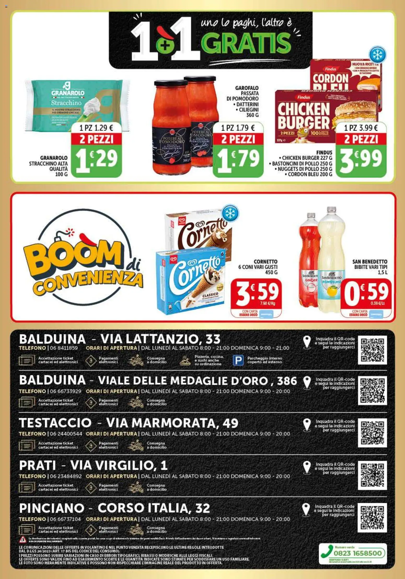 Volantino Decò del 21/07/2026 | Pagina: 6 | Prodotti: Cornetto, Pomodoro, Telefono, Bibite