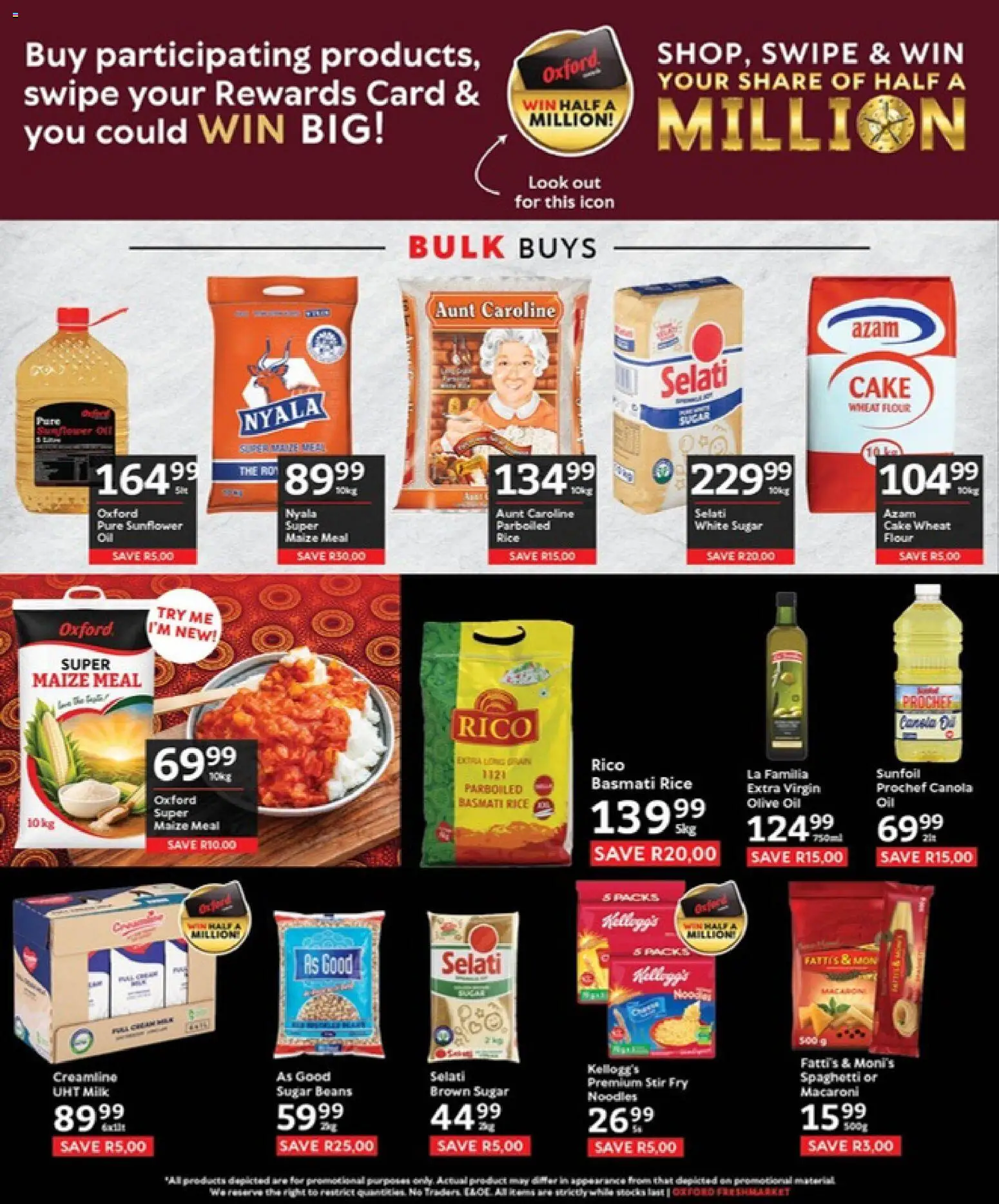 New Oxford Freshmarket catalogue – valid from 21/10/2026 | Page: 5 | Products: Cake, Beans, Milk, Rice