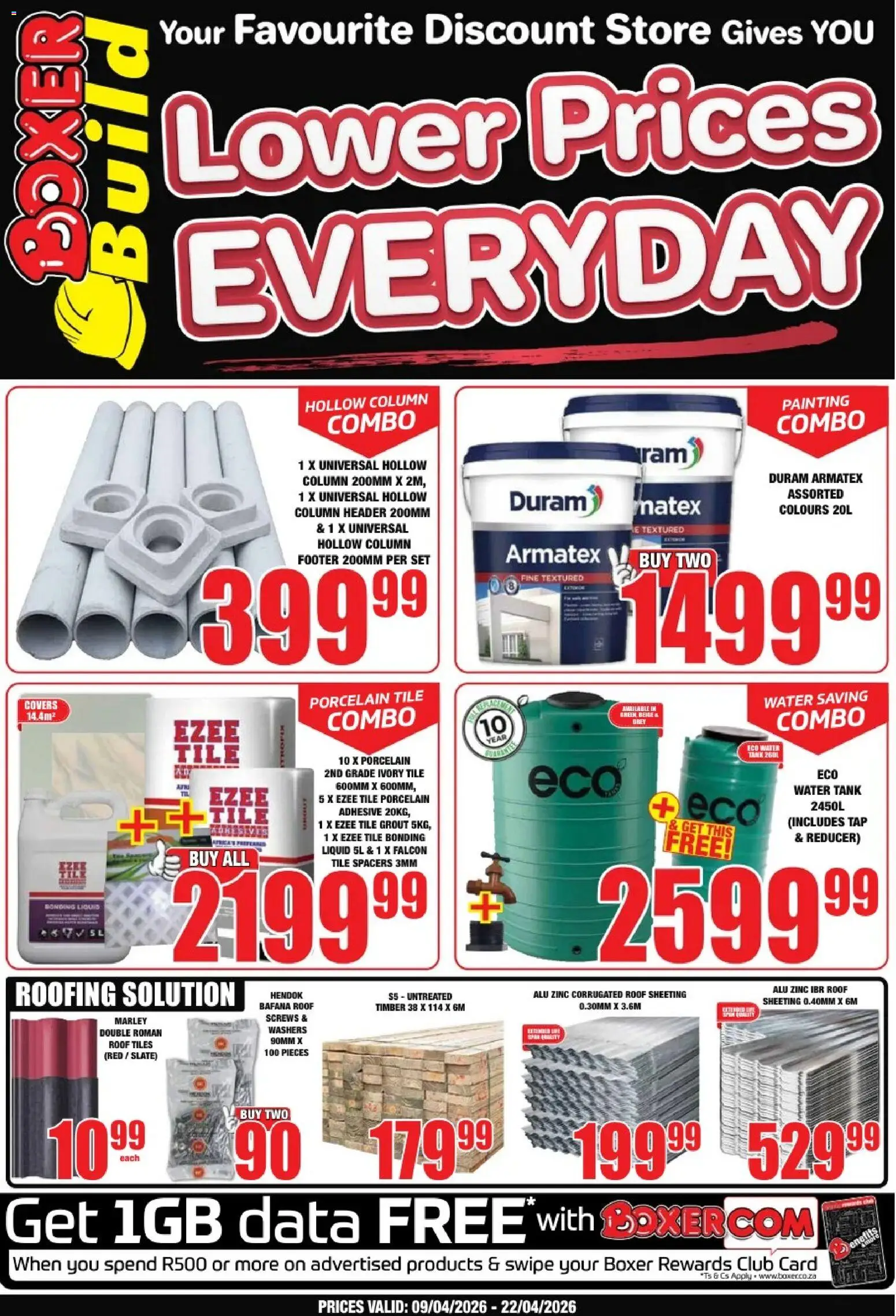 New Boxer catalogue – valid from 09.04.2026 | Page: 1 | Products: Data, Tank, Paint, Tap