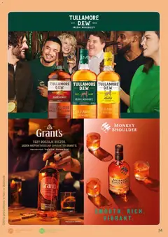 Pogląd oferty "Eurocash gazetka - Katalog Alkoholowy" - ważna od 01.09.2026 | Strona: 34 | Produkty: Grant's, Irish whiskey, Monkey shoulder