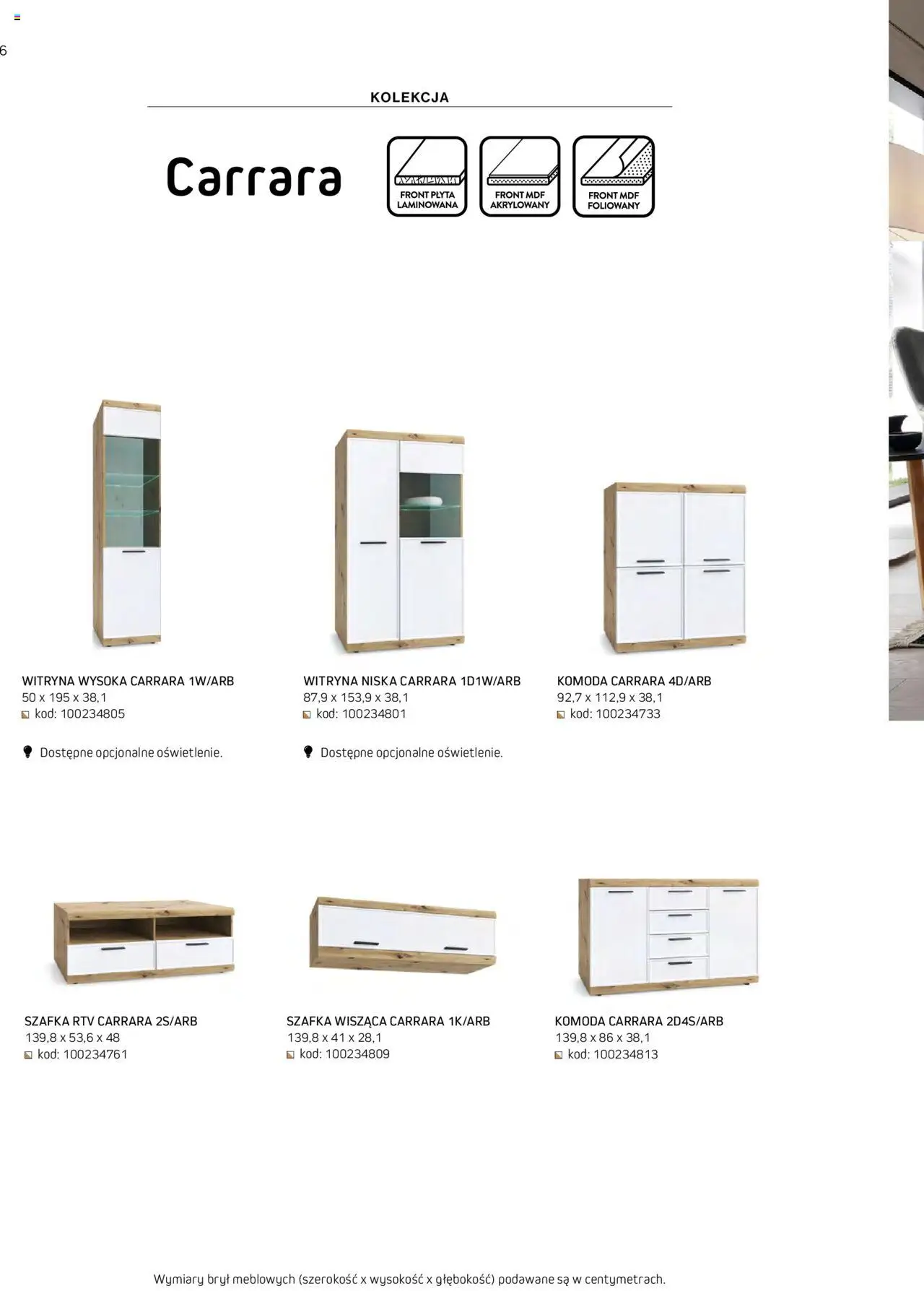 Komfort Gazetka - Katalog Meble od 01.09.2024 | Strona: 6 | Produkty: Komoda, szafka RTV, Witryna