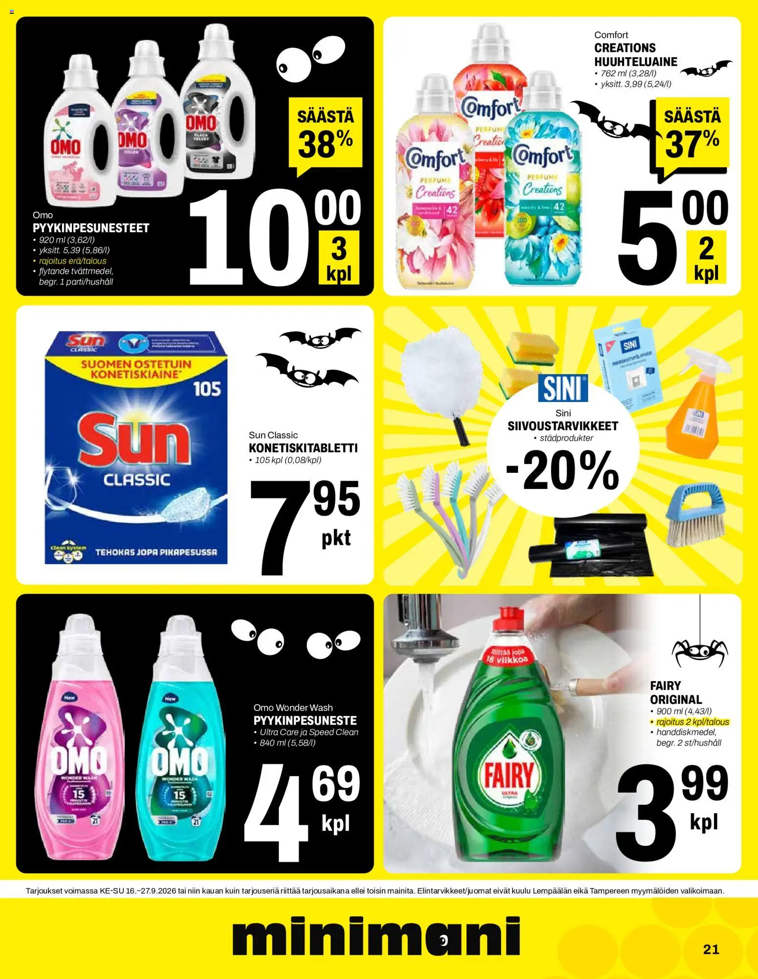 Minimani - lehti-ilmoitukset ja mainoslehti – voimassa 16/09/2026 alkaen | Sivu: 21 | Tuotteet: Huuhteluaine