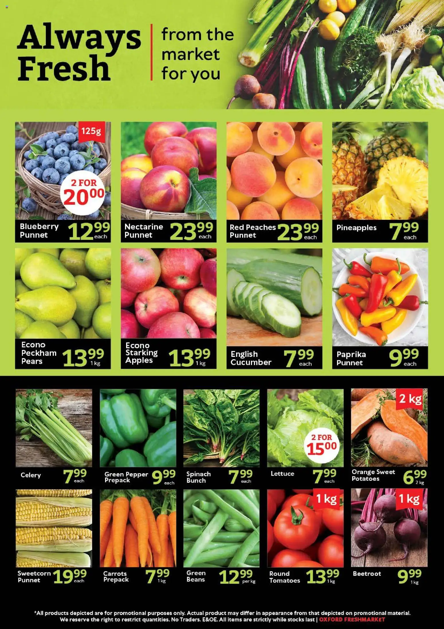 New Oxford Freshmarket catalogue – valid from 20/10/2026 | Page: 2 | Products: Pears, Beans, Carrots, Potatoes