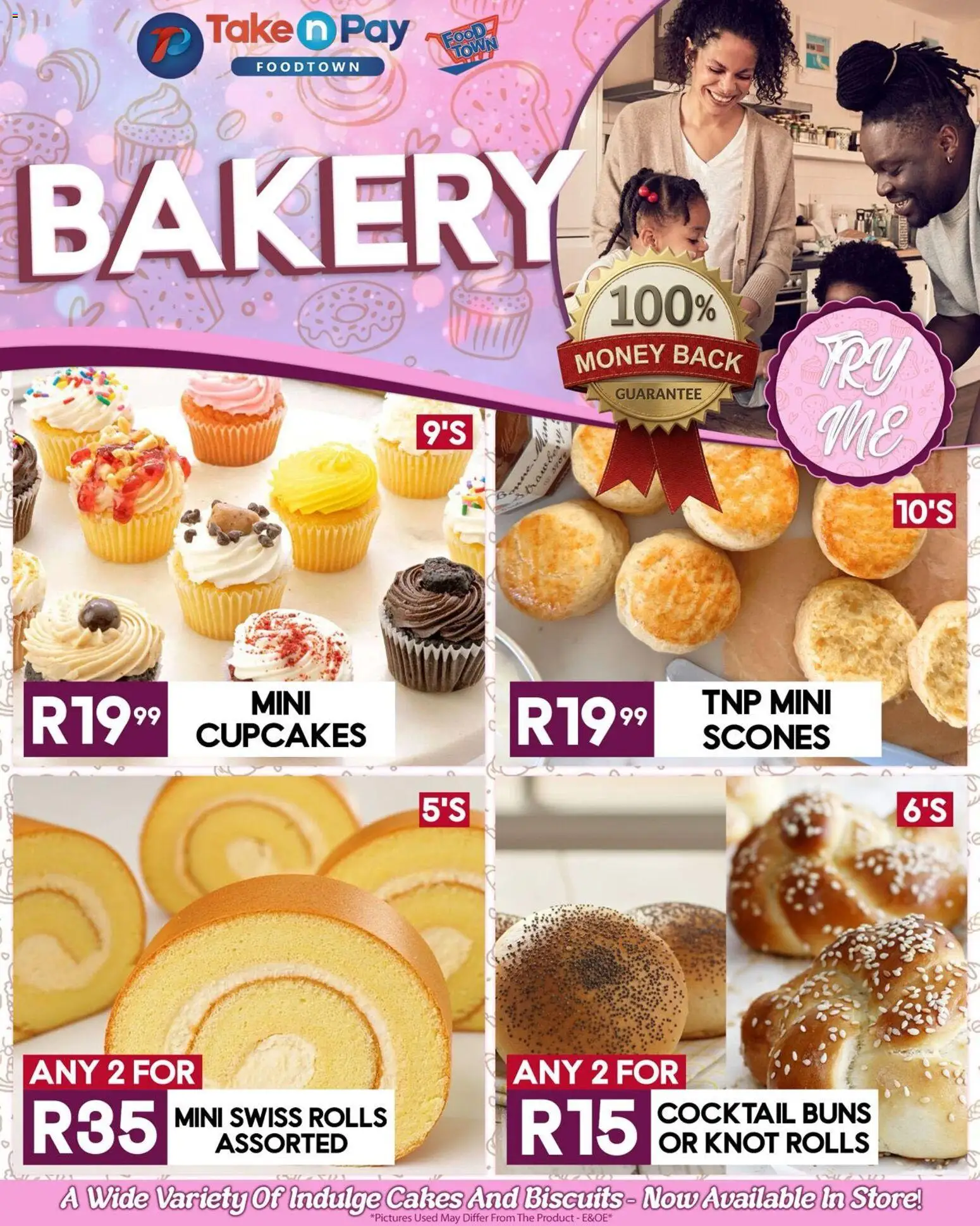 New Take n Pay catalogue – valid from 08.05.2026 | Page: 8 | Products: Bakery, Buns, Biscuits