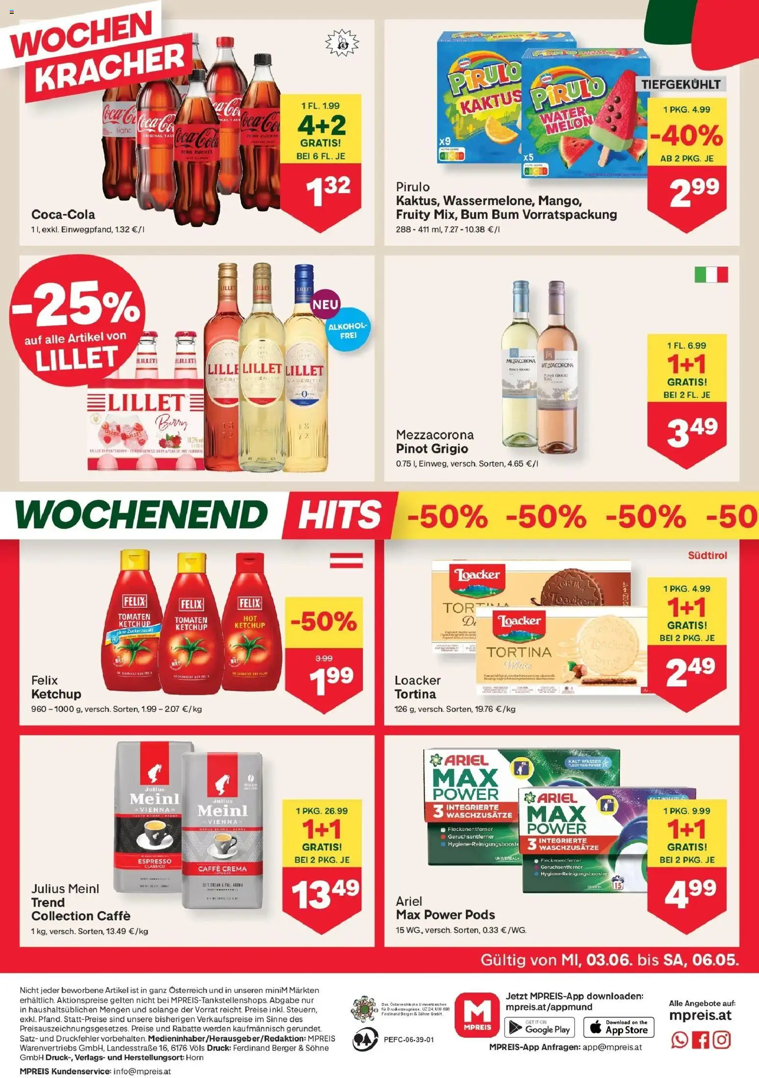 MPREIS Flugblatt gültig ab 03.06.2026 | Seite: 12 | Produkte: Ketchup, Wasser, Tomaten, Fleckenentferner