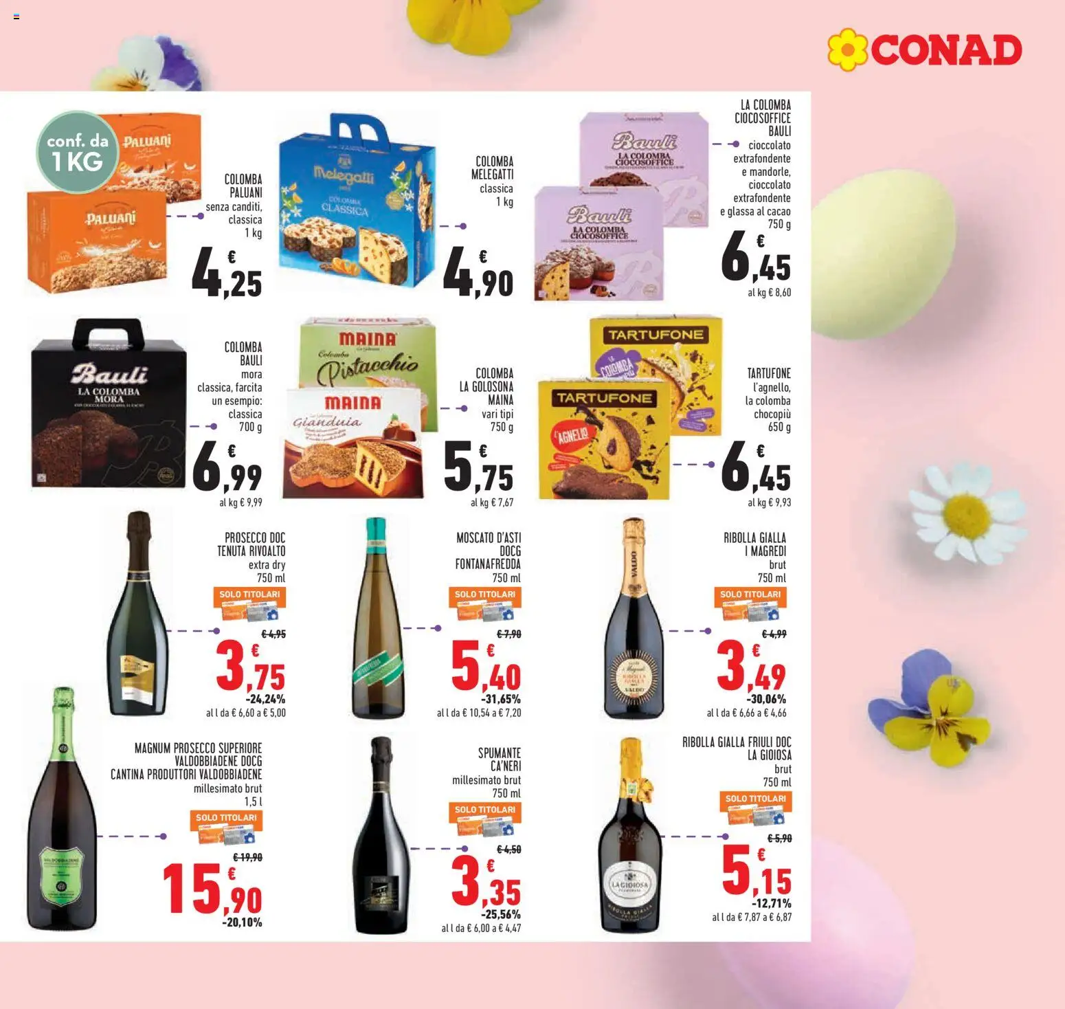 Volantino Conad del 11.03.2026 | Pagina: 21 | Prodotti: Cioccolato, Prosecco, Mandorle, Cacao