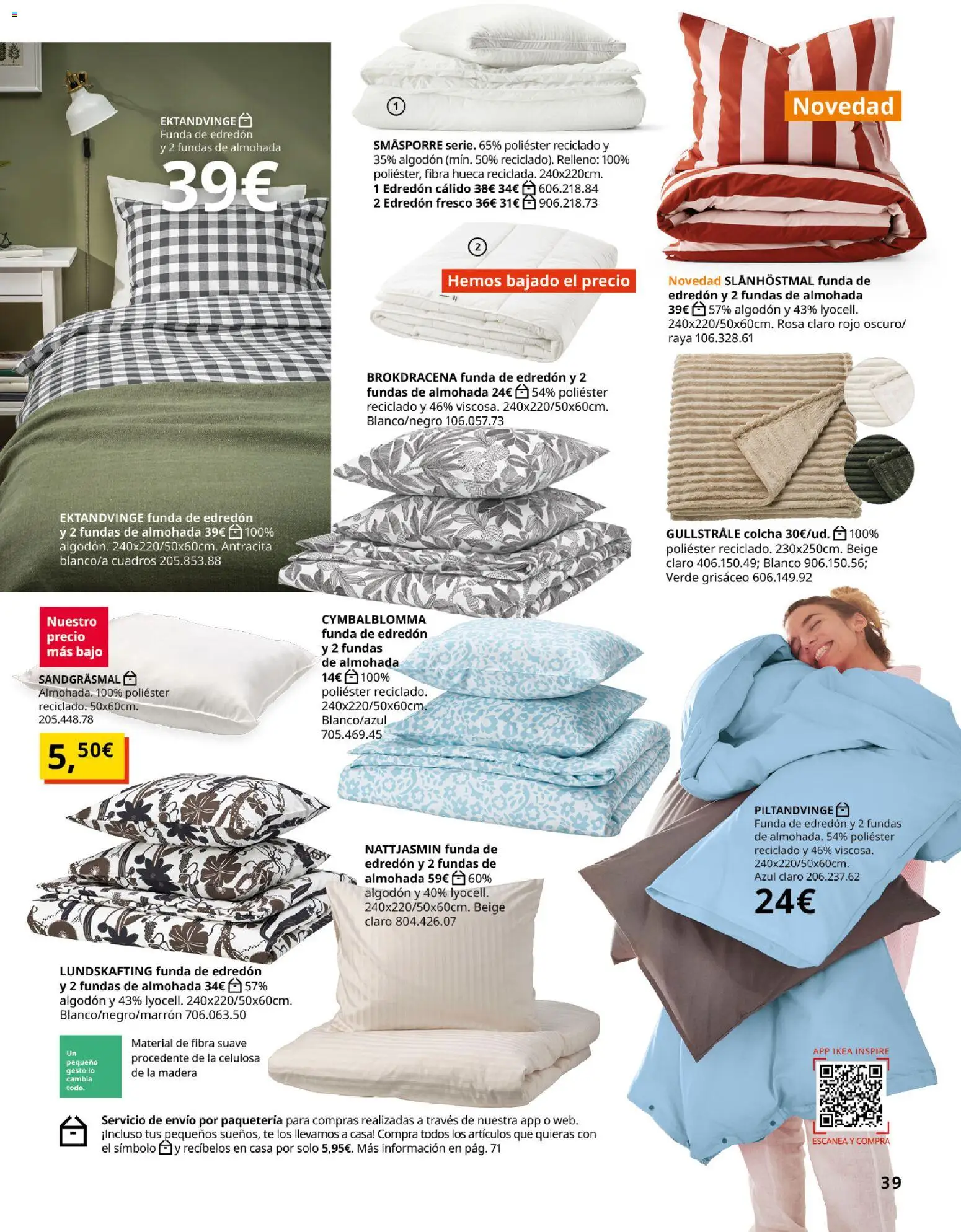 IKEA - Accesorios y decoración │ válido desde el 01/09/2026 | Página: 39 | Productos: Té, Funda, Almohada, Colcha