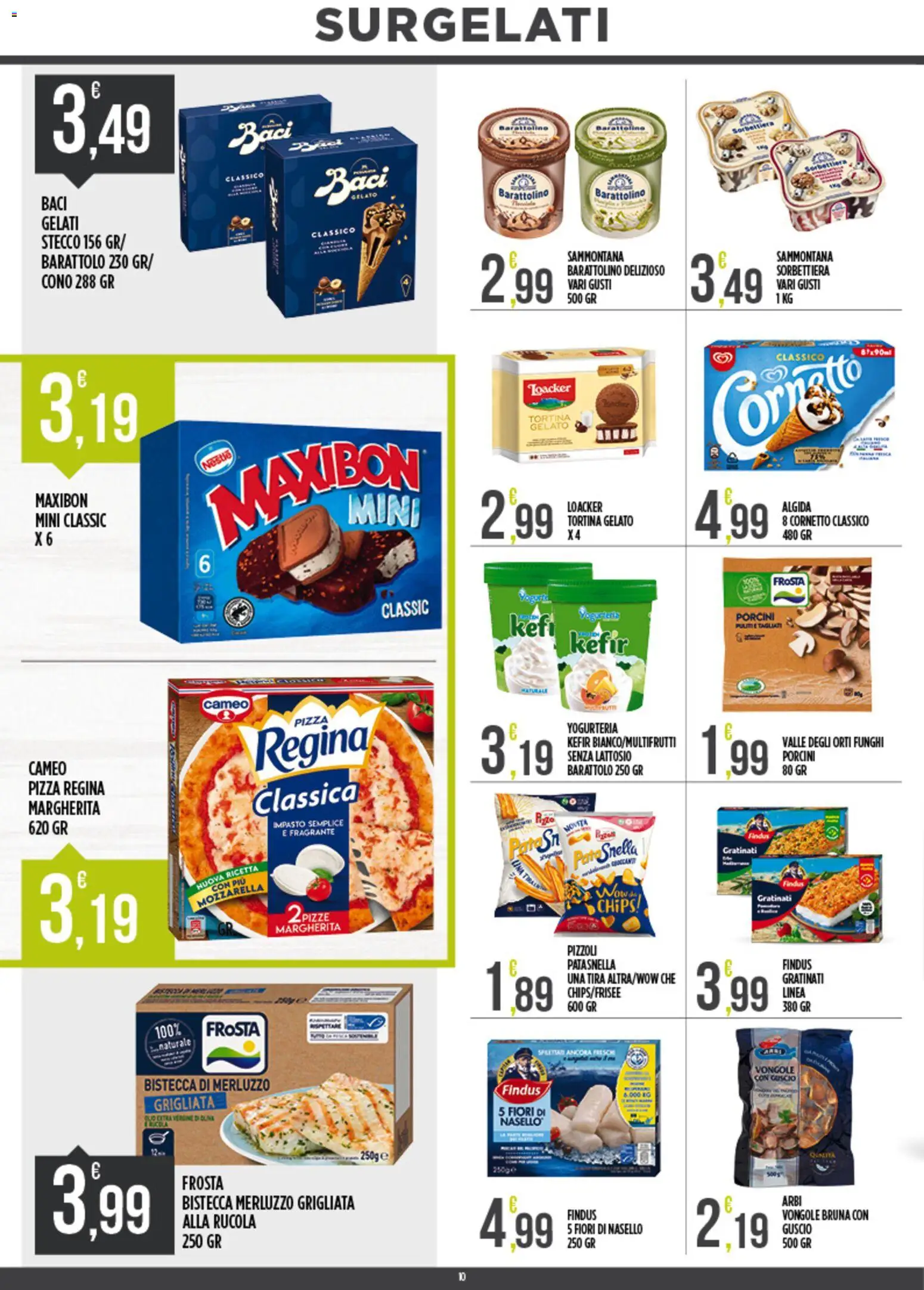 Volantino Euroesse del 18.05.2026 | Pagina: 10 | Prodotti: Cornetto, Vongole, Gelato, Mozzarella