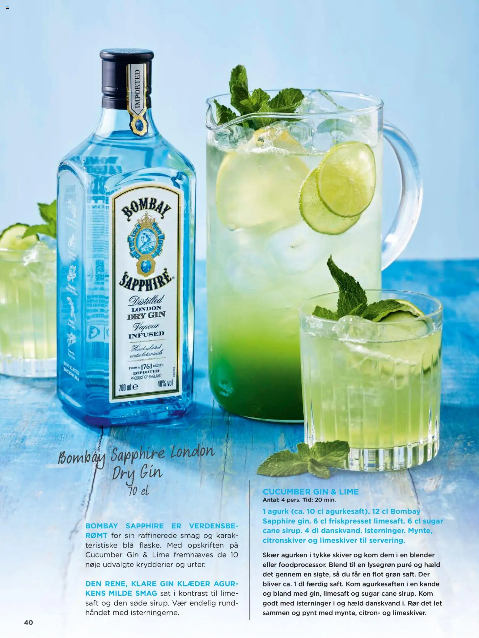 Meny tilbudsavis – gyldig fra 04.06.2026 | Side: 40 | Produkter: Gin, Lime, Danskvand