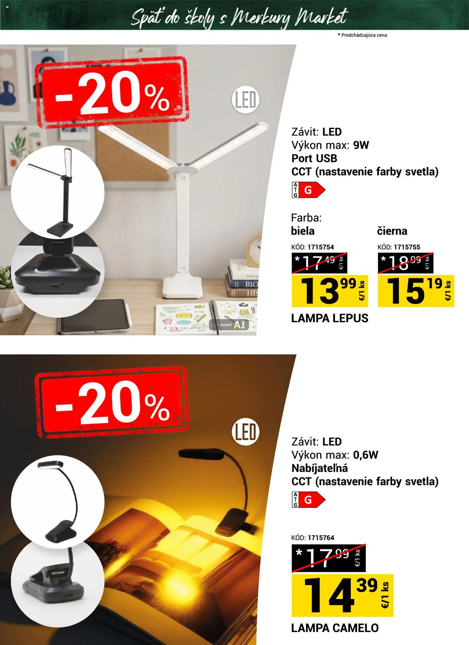 Nové Merkury Market akcie – leták je platný od 22.08.2026 | Strana: 15 | Produkty: Lampa, Led, USB, Svetlá