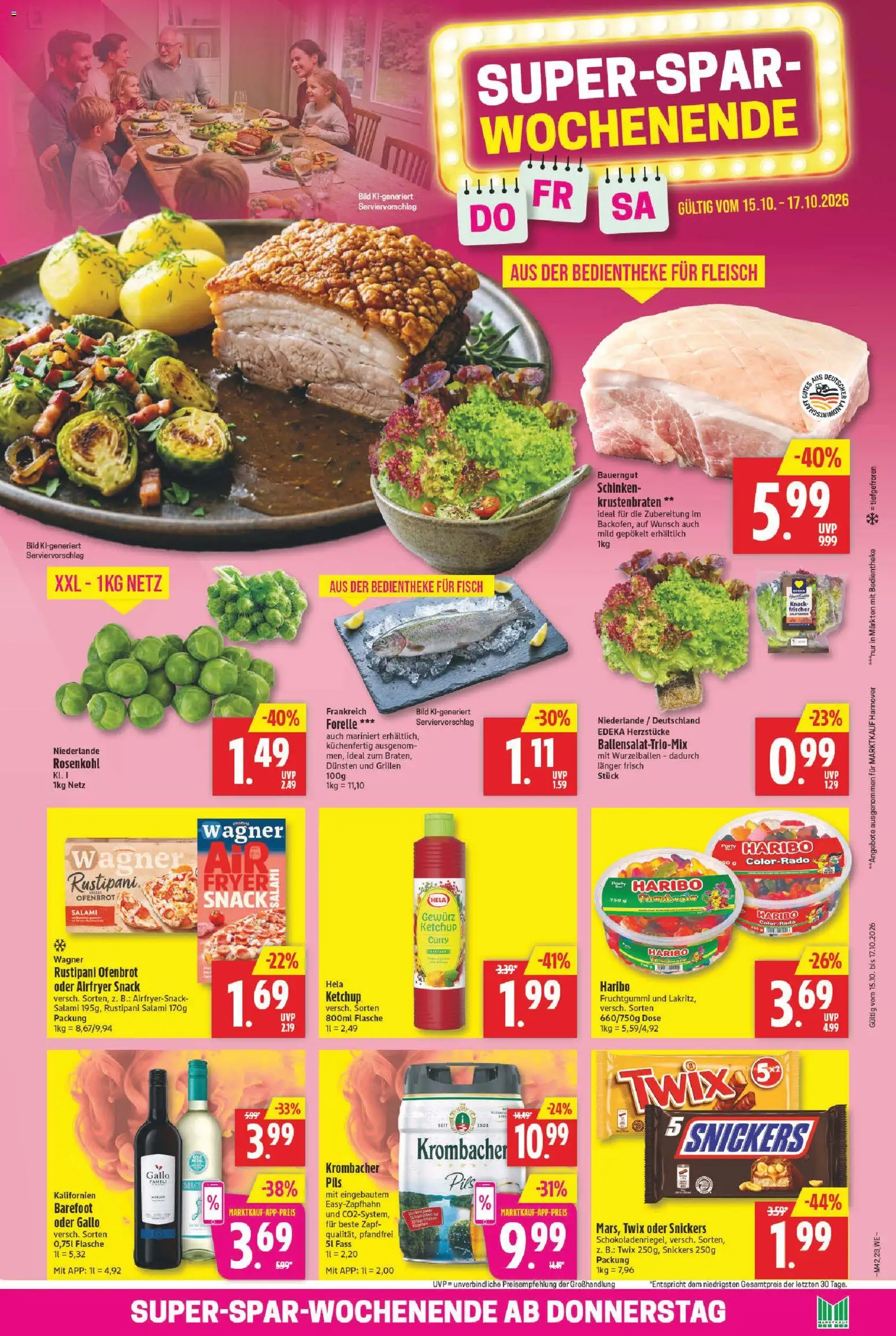 Marktkauf Prospekt – gültig ab 12.10.2026 | Seite: 23 | Produkte: Twix, Fisch, Krombacher, Ketchup