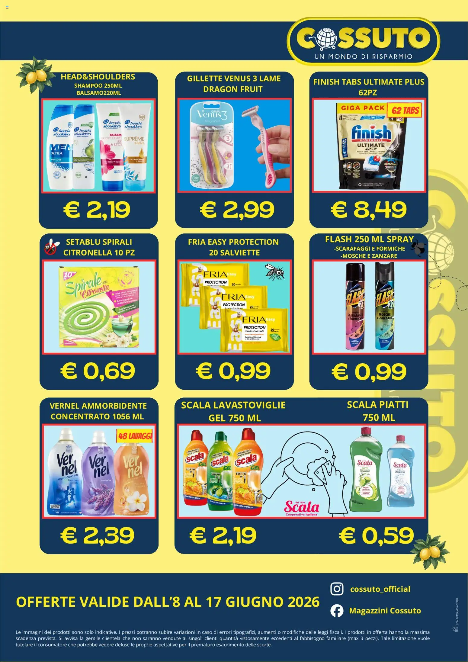 Volantino Cossuto del 08.06.2026 | Pagina: 4 | Prodotti: Ammorbidente, Lavastoviglie, Scala, Lavanda