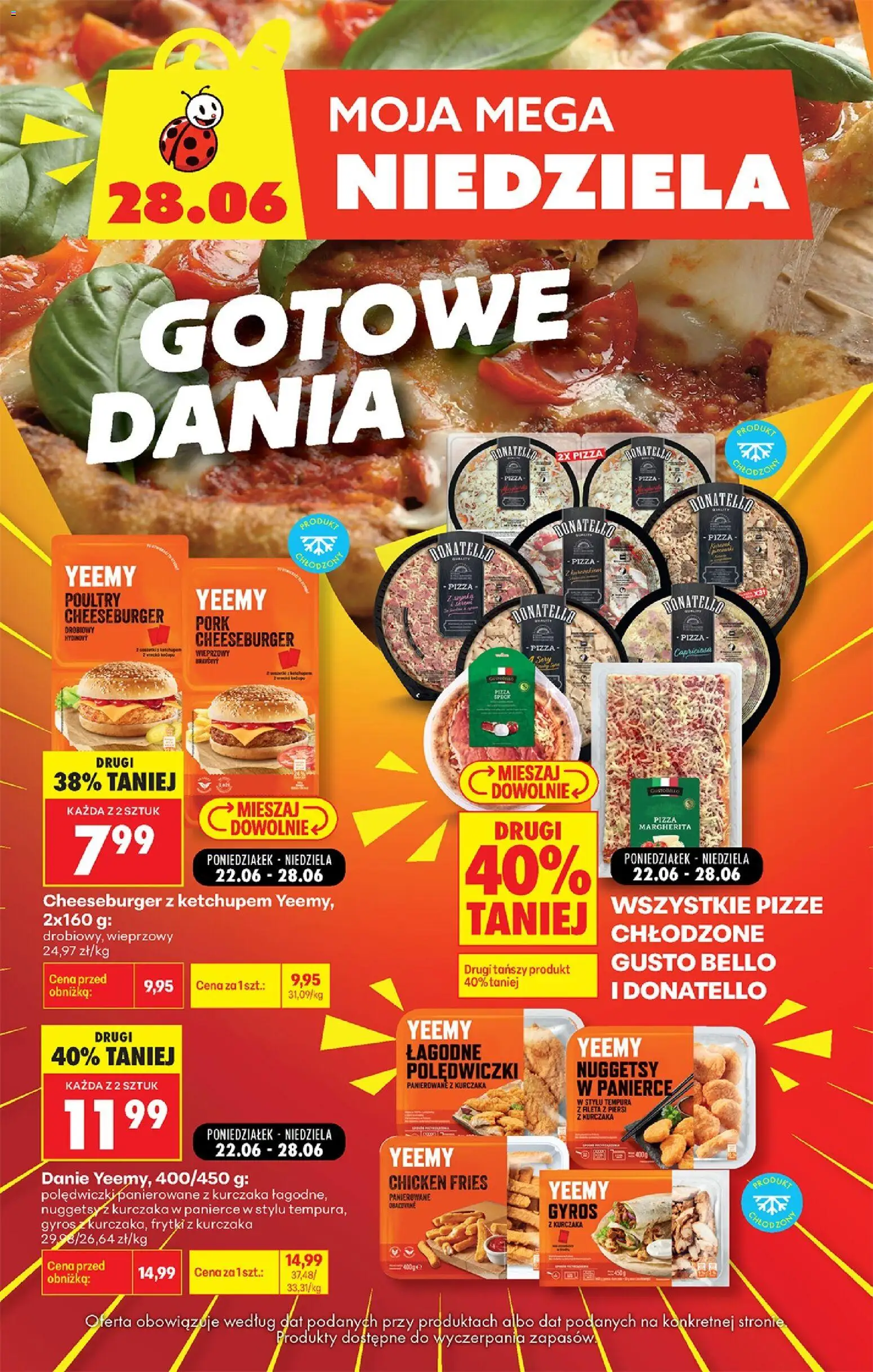 Biedronka Polsko leták - Mega niedziela od 28.06.2026 | Strana: 1 | Produkty: Pizza, Gyros