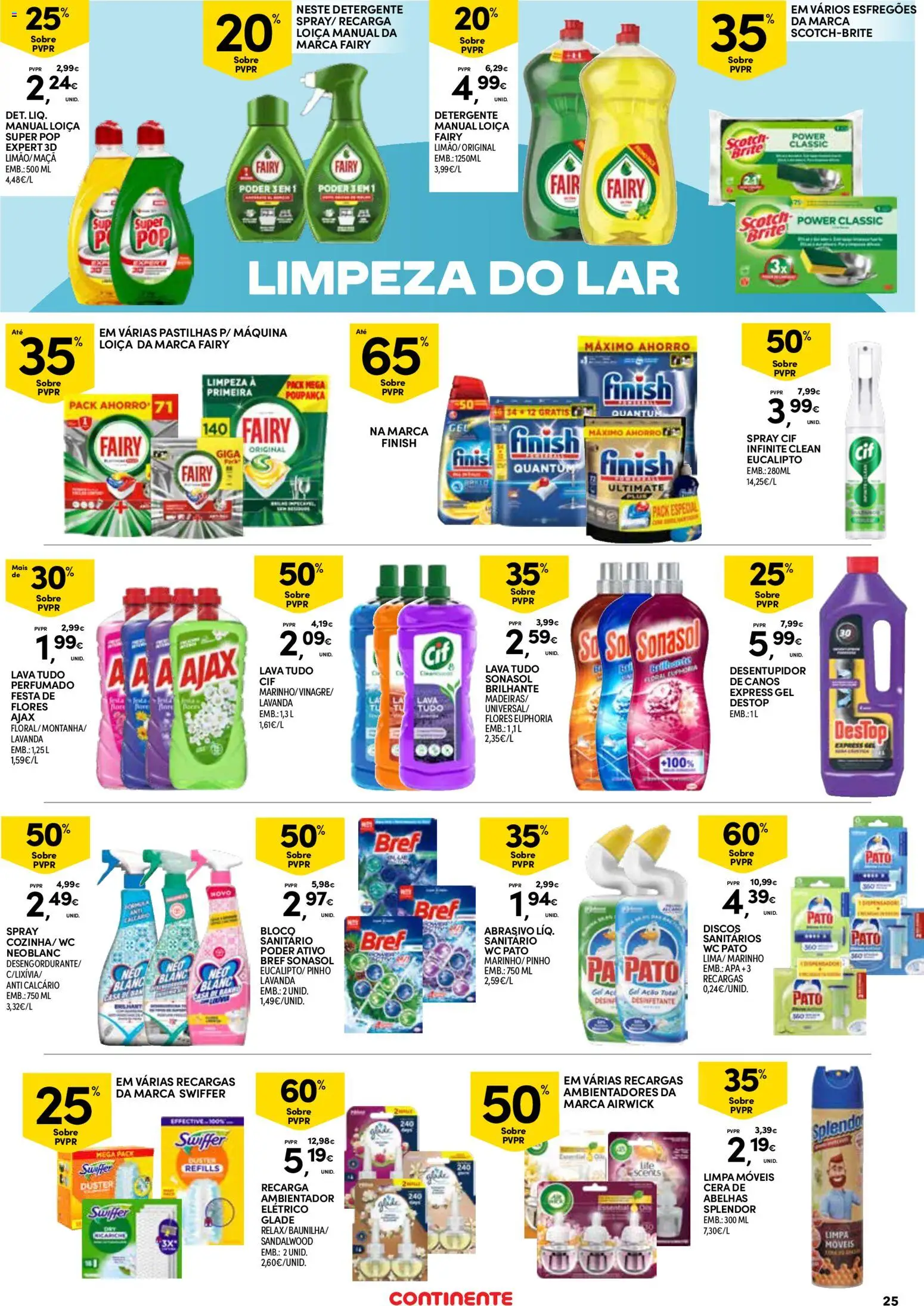 Continente Açores  │ válido de 16.04.2026 | Página: 25 | Produtos: Flores, Detergente, Limpa móveis, Maça