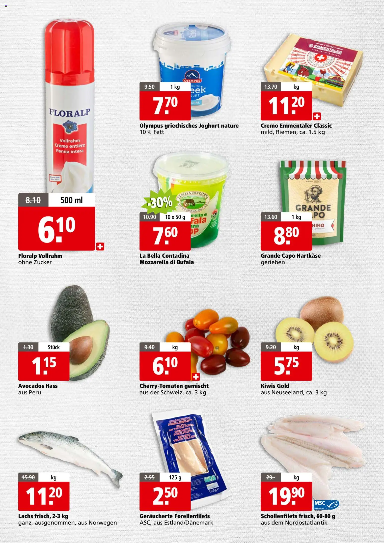 Aligro aktionen Business Schlieren, Gossau SG, Frauenfeld, Rapperswil-Jona, Sargans, Bern – gültig ab 11.05.2026 | Seite: 2 | Produkte: Griechisches joghurt, Lachs, Zucker, Creme
