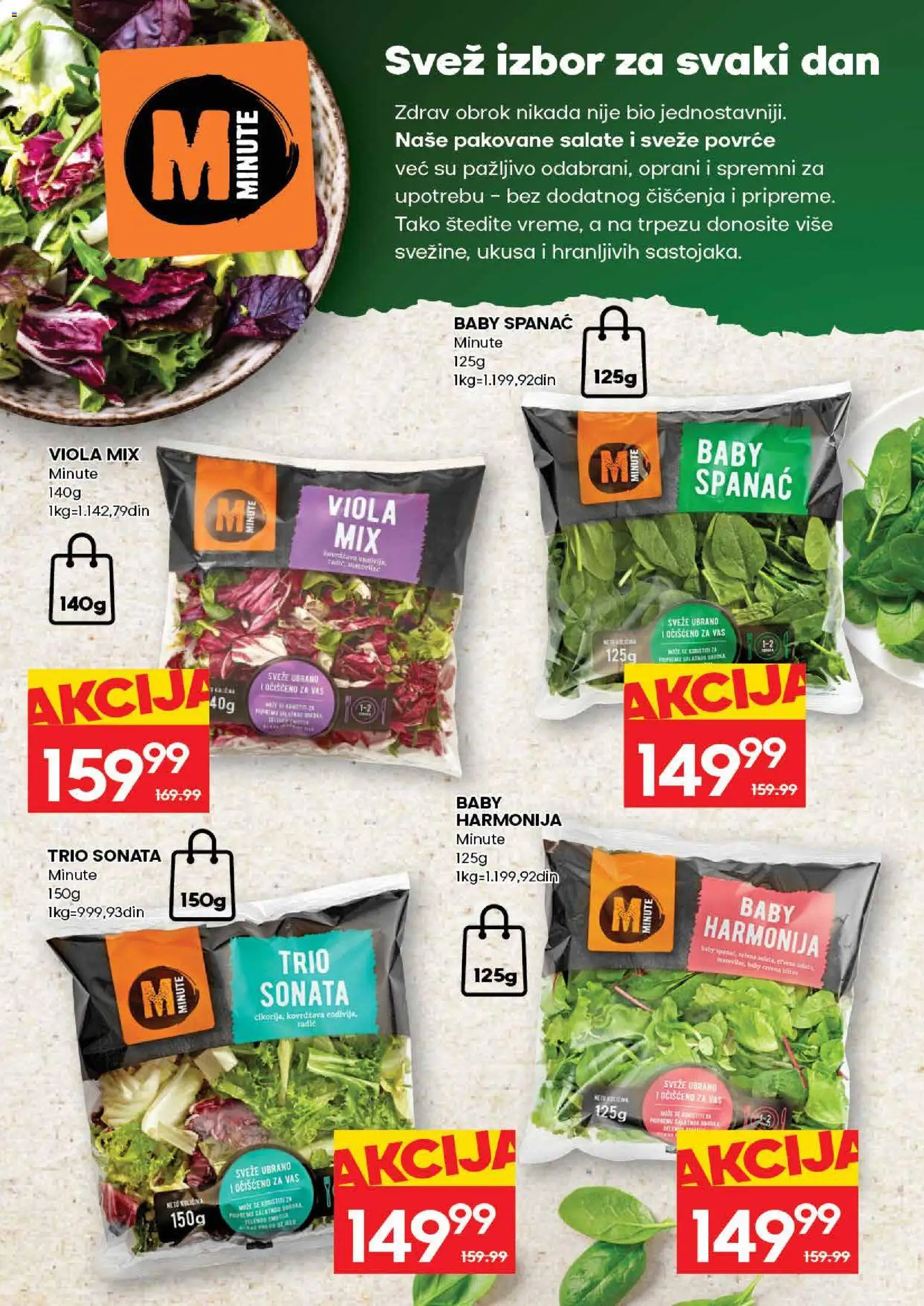 Mercator katalog - važi od 17.08.2026 | Strana: 4 | Proizvode: Spanać, Povrće