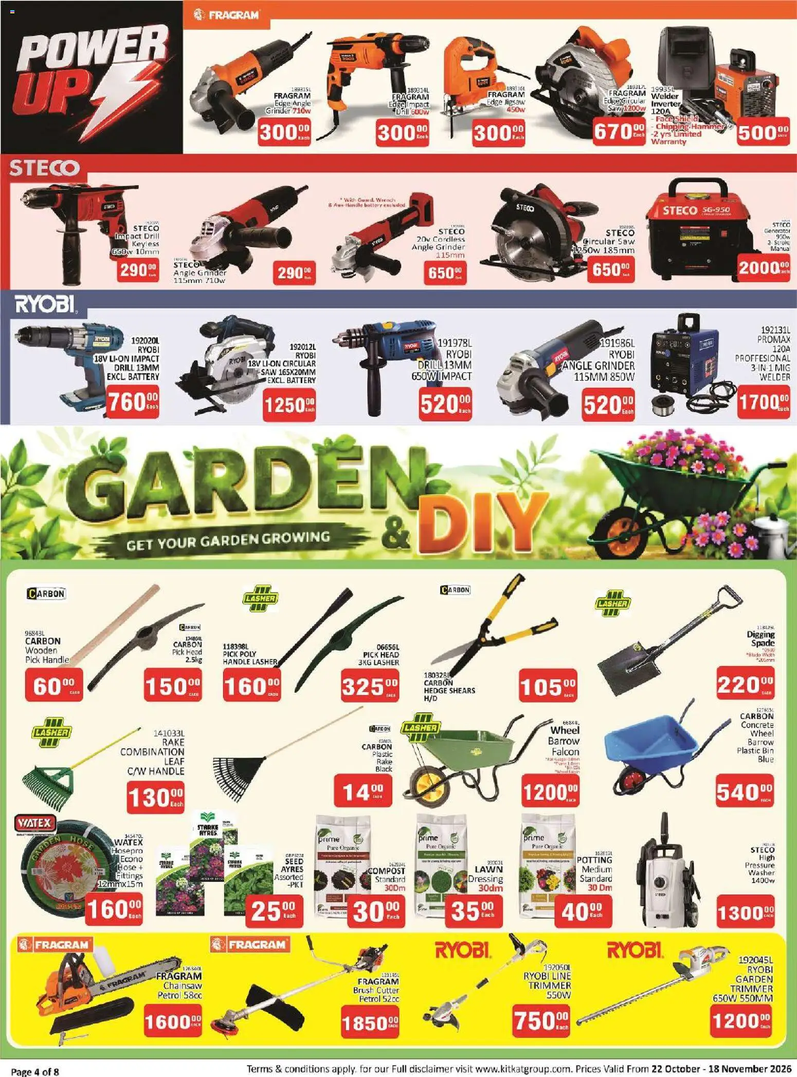 New KIT KAT Cash & Carry catalogue – valid from 22/10/2026 | Page: 4 | Products: Battery, Jigsaw, Brush, Spade