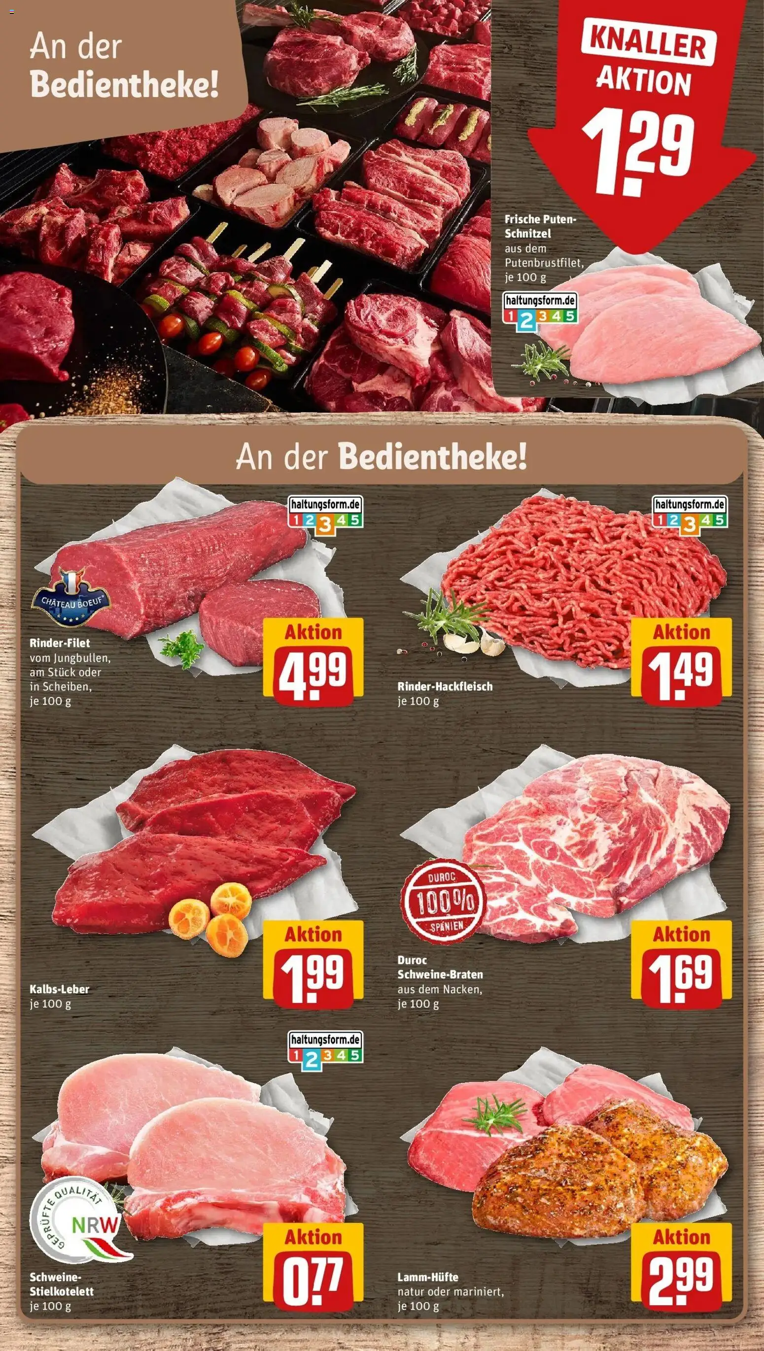 REWE Prospekt ab 31.08.2026 zum Blättern » Angebote | Seite: 8 | Produkte: Rinderfilet, Schnitzel, Kalbsleber