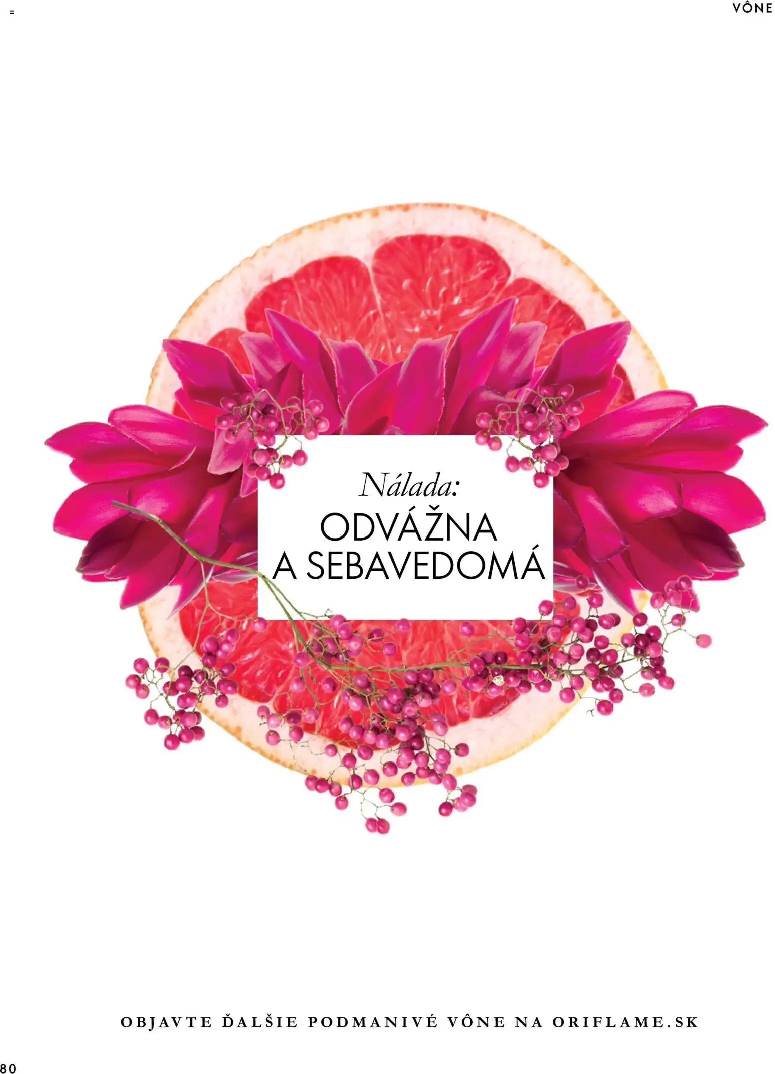 Nové Oriflame akcie – leták je platný od 30.09.2026 | Strana: 80 | Produkty: Toaletná voda, Voda, Ruže, Broskyne