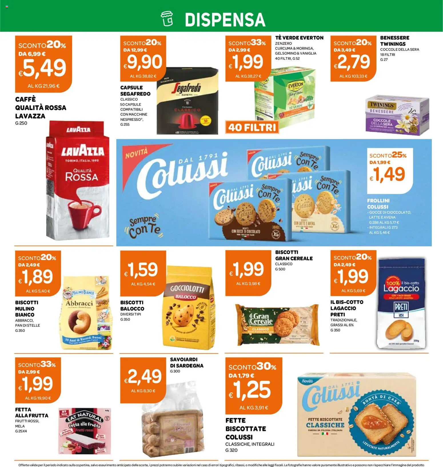 Volantino Ekom del 19.05.2026 | Pagina: 2 | Prodotti: Fette biscottate, Lavazza, Savoiardi, Frollini