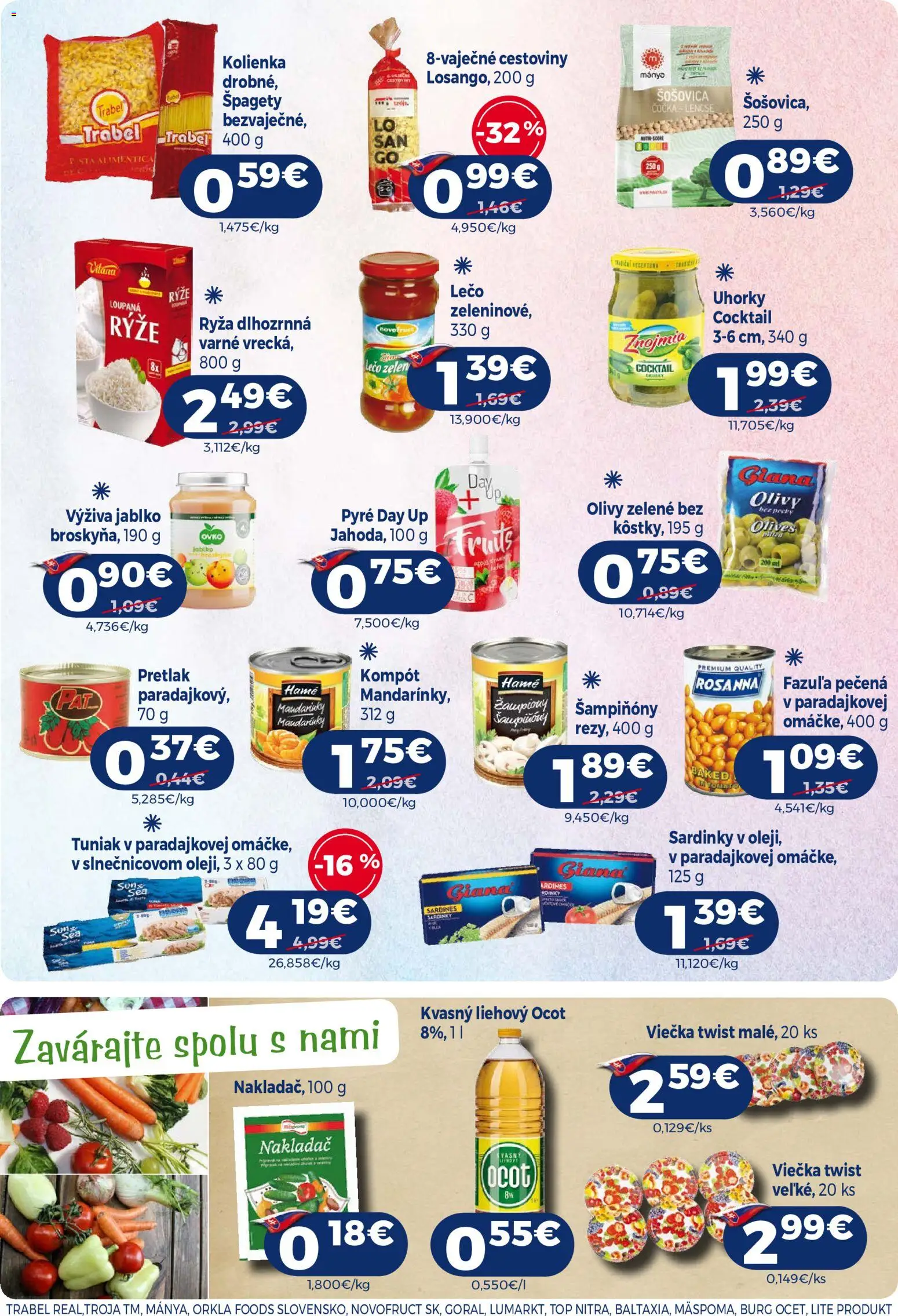 Nové Milk Agro akcie – leták je platný od 22.07.2026 | Strana: 13 | Produkty: Ryža, Šošovica, Pretlak, Špagety