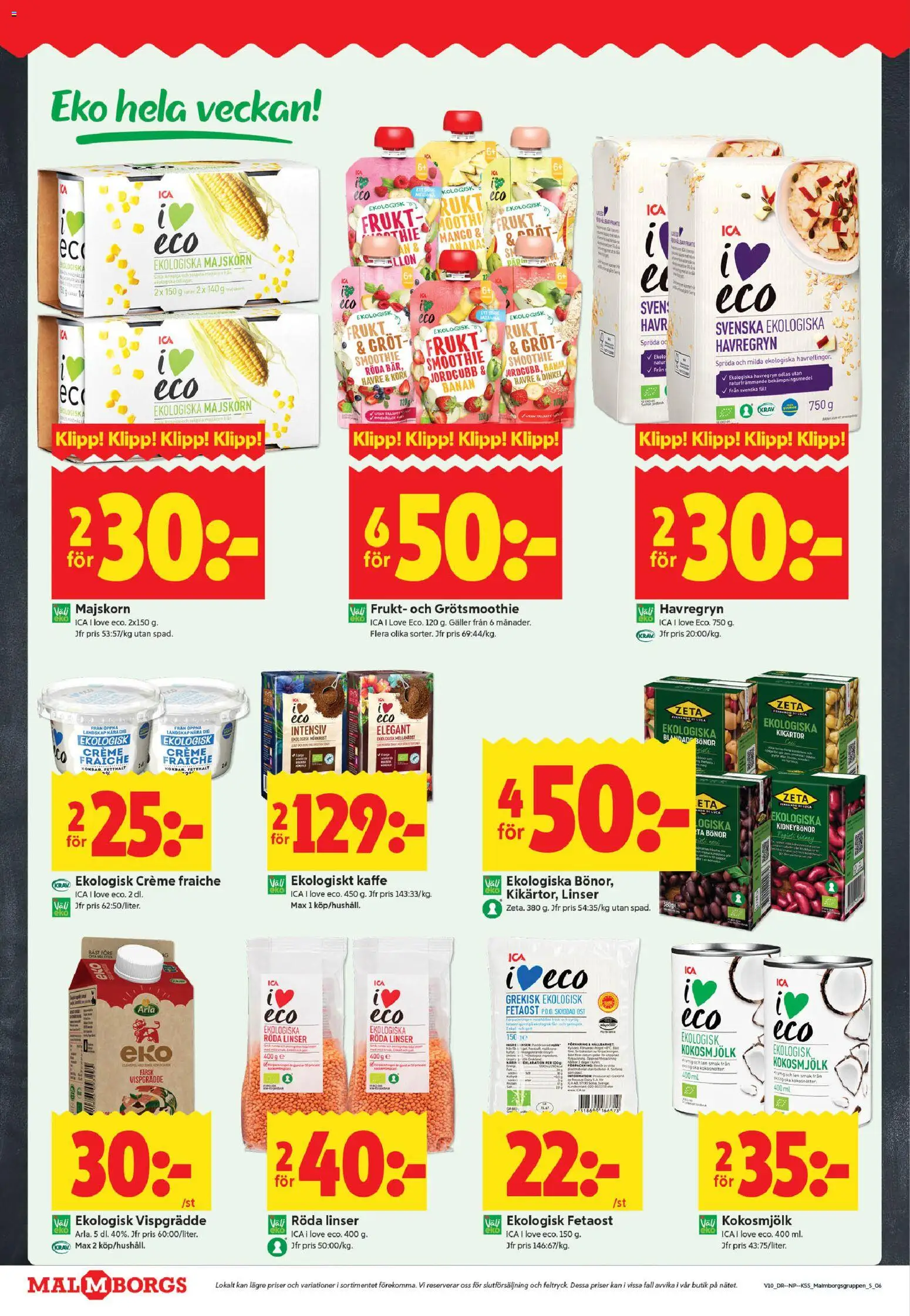 ICA Kvantum reklamblad aktuell från 02.03.2026 | Sida: 6 | Produkter: Röda linser, Galler, Ost, Bönor
