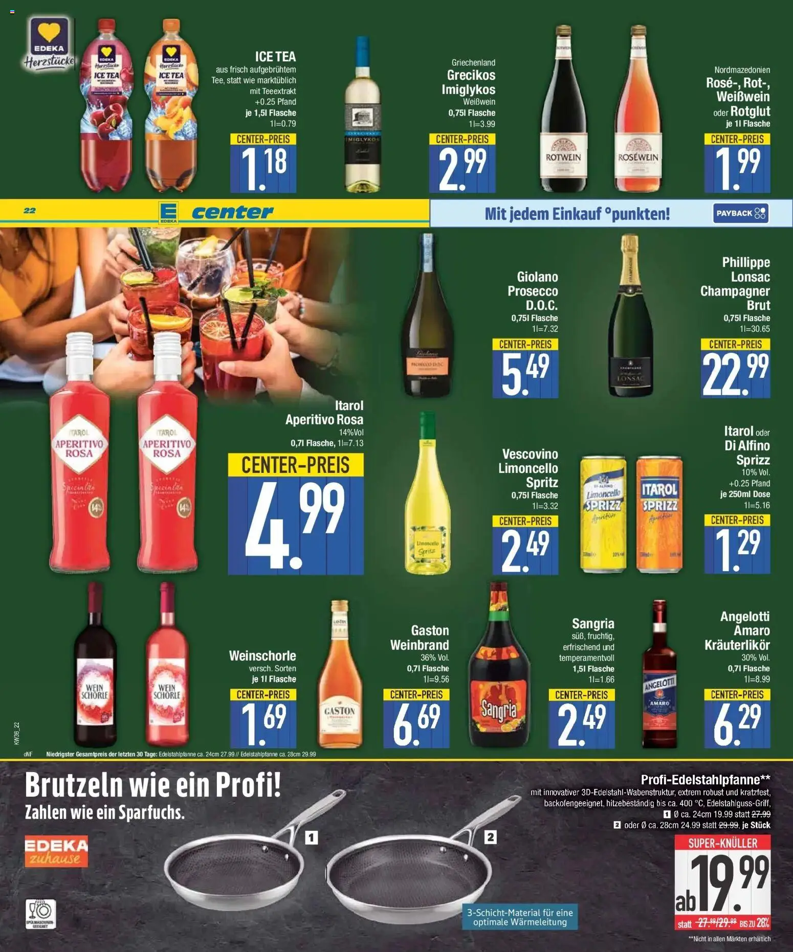 E center Prospekt Unterhaching – gültig ab 31.08.2026 | Seite: 22 | Produkte: Rotwein, Prosecco, Weinschorle, Wein