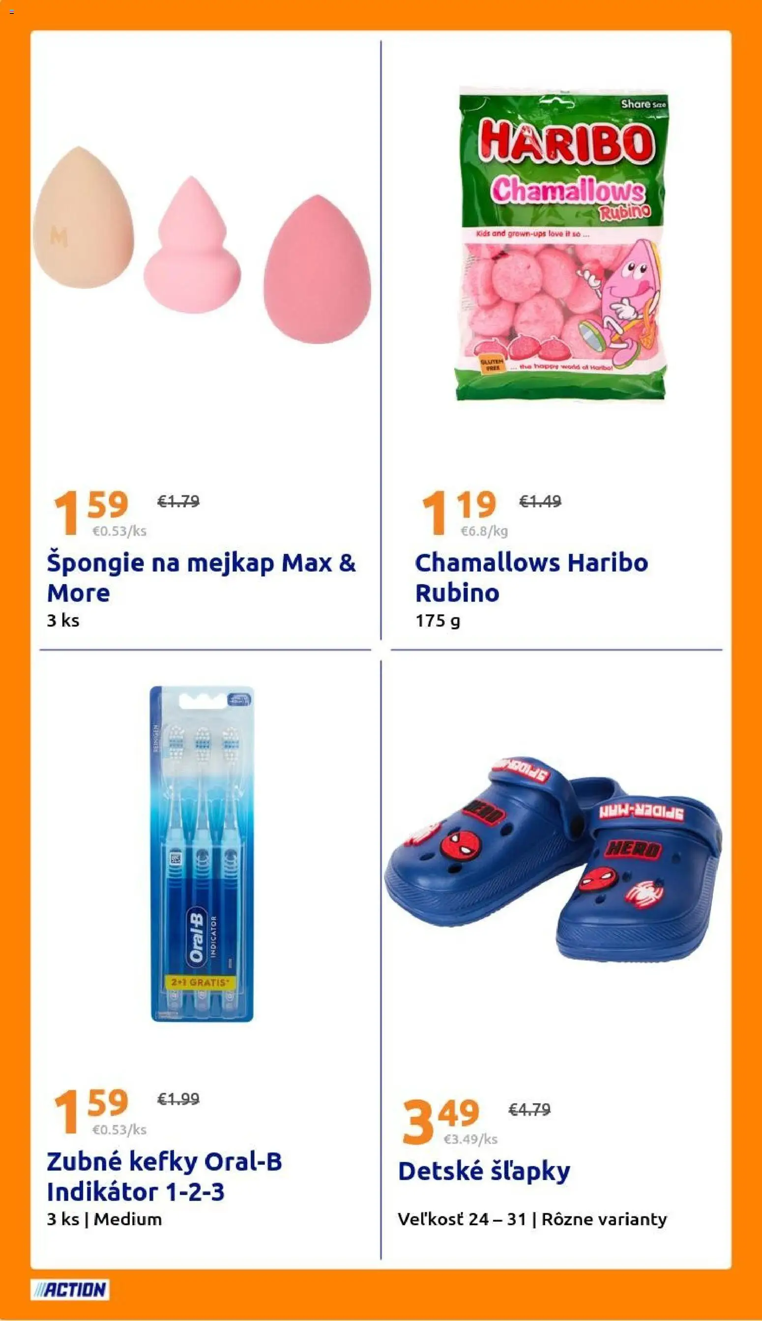 Nové Action akcie – leták je platný od 08.07.2026 | Strana: 20 | Produkty: Šľapky