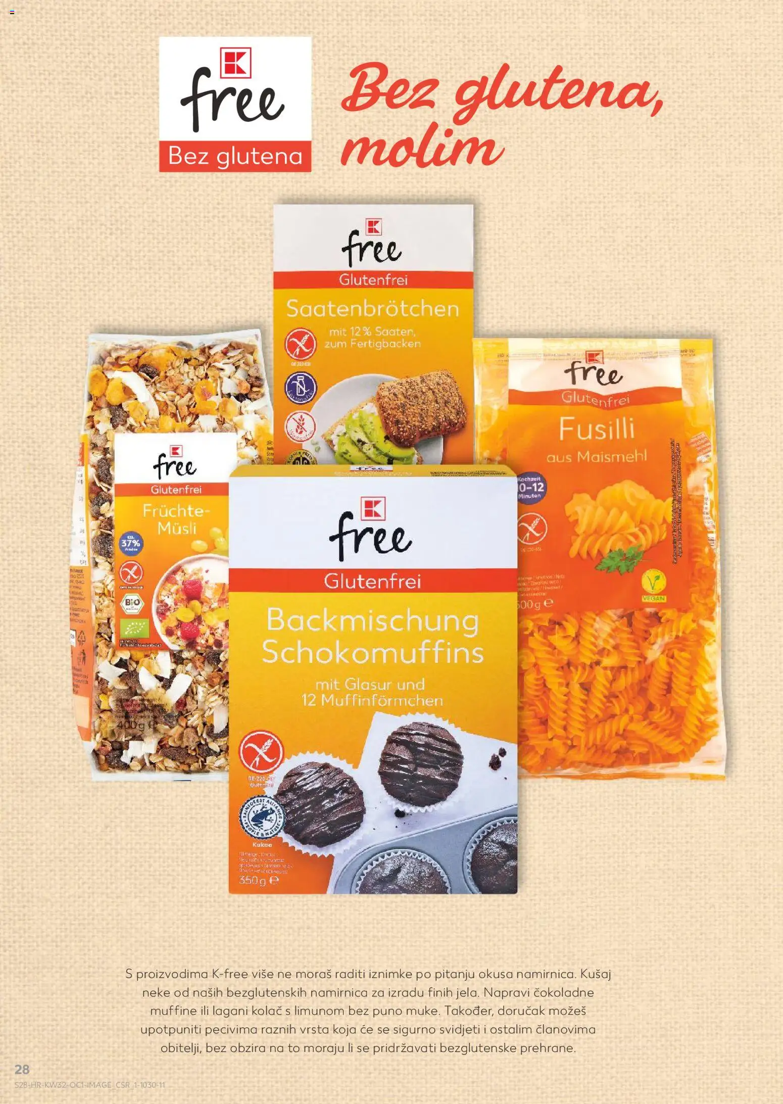 Kaufland katalog | vrijedi od 06.08.2026 | Stranica: 28 | Proizvodi: Musli, Pasta, Kakao