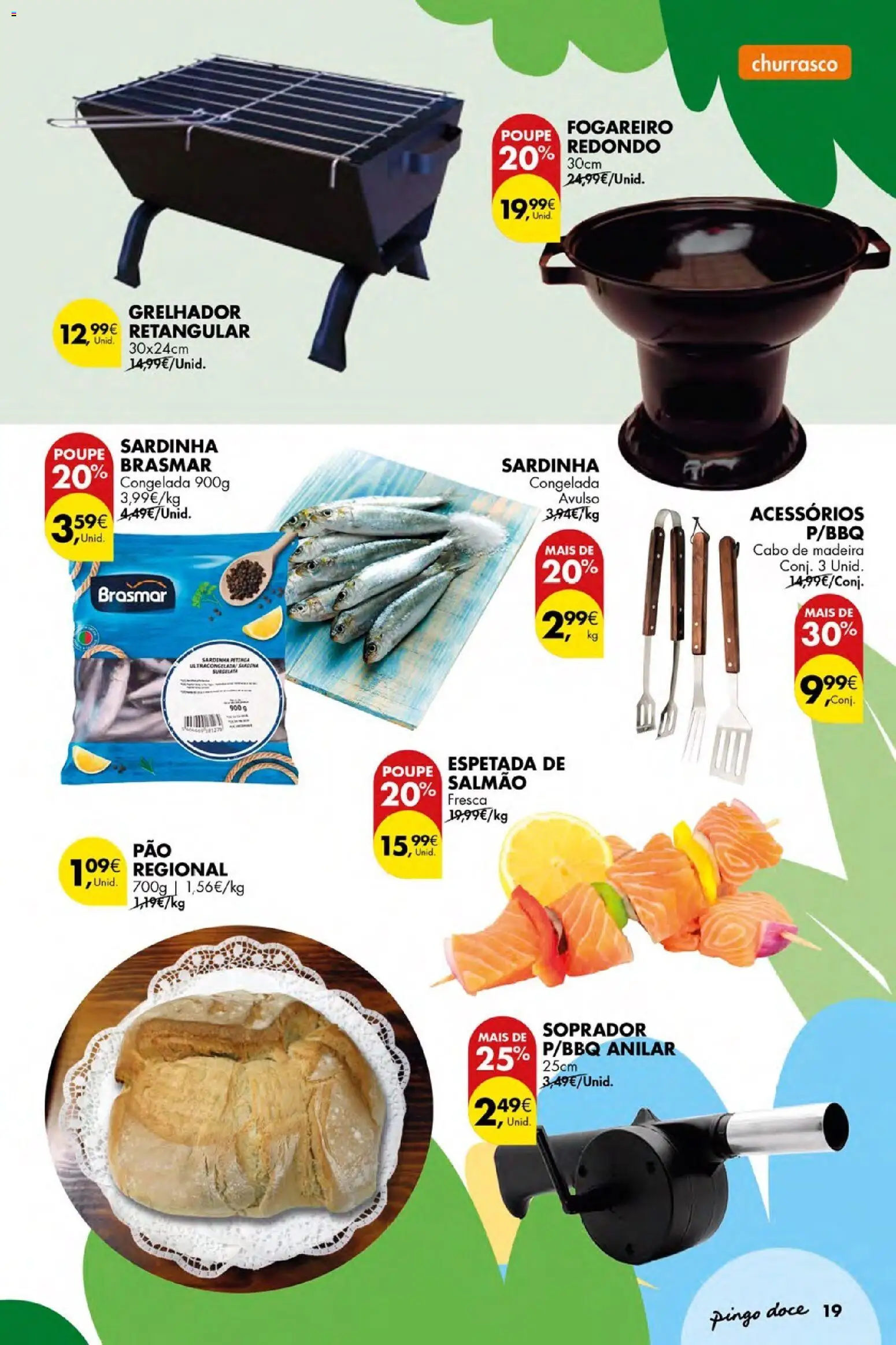 Pingo Doce Bazar Ar Livre Açores │ válido de 04.06.2026 | Página: 19 | Produtos: Cabo, Salmão, Pão