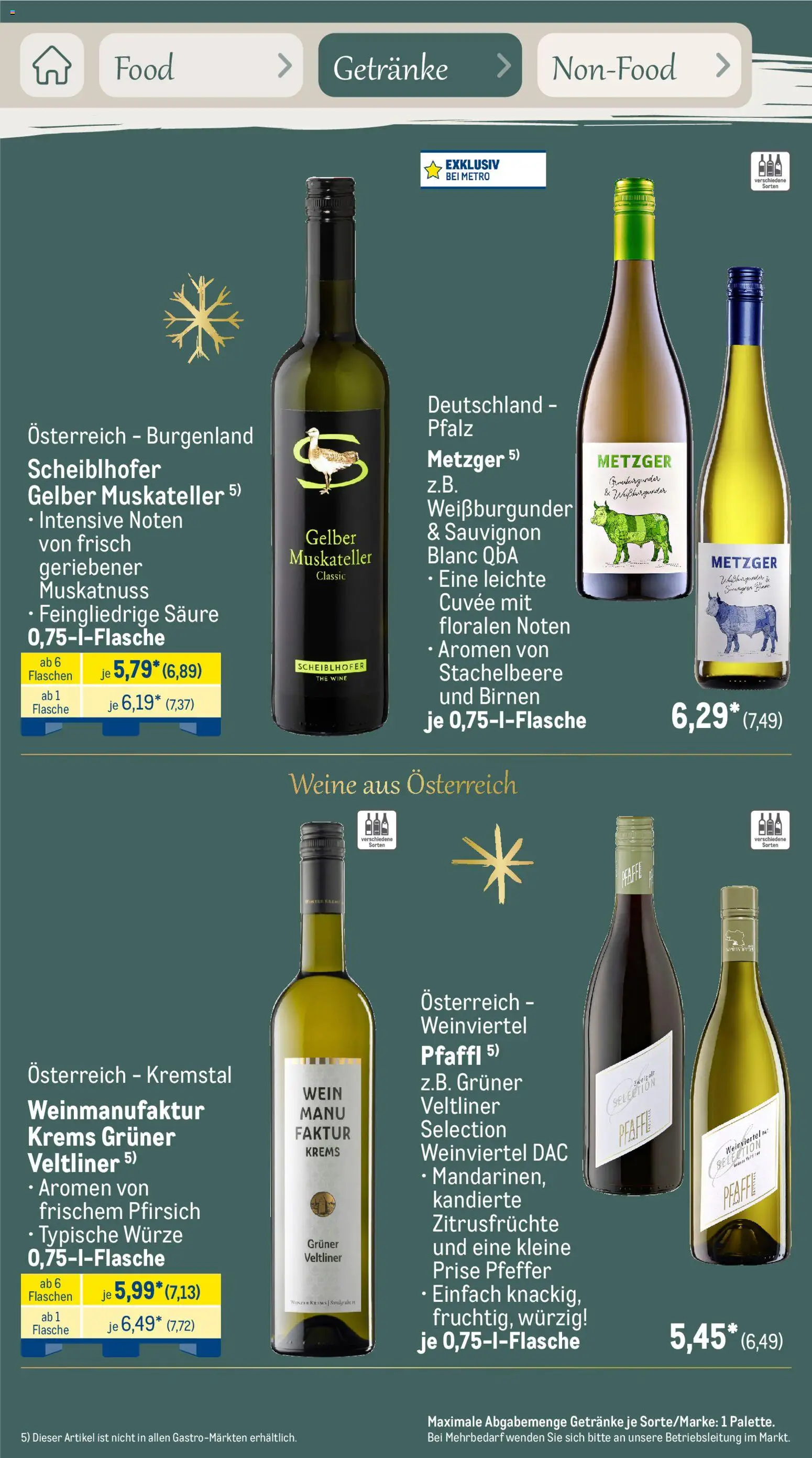 Metro Saisonkatalog Erfolgsrezept – gültig ab 01.10.2026 | Seite: 37 | Produkte: Pfeffer, Pfirsich, Wein