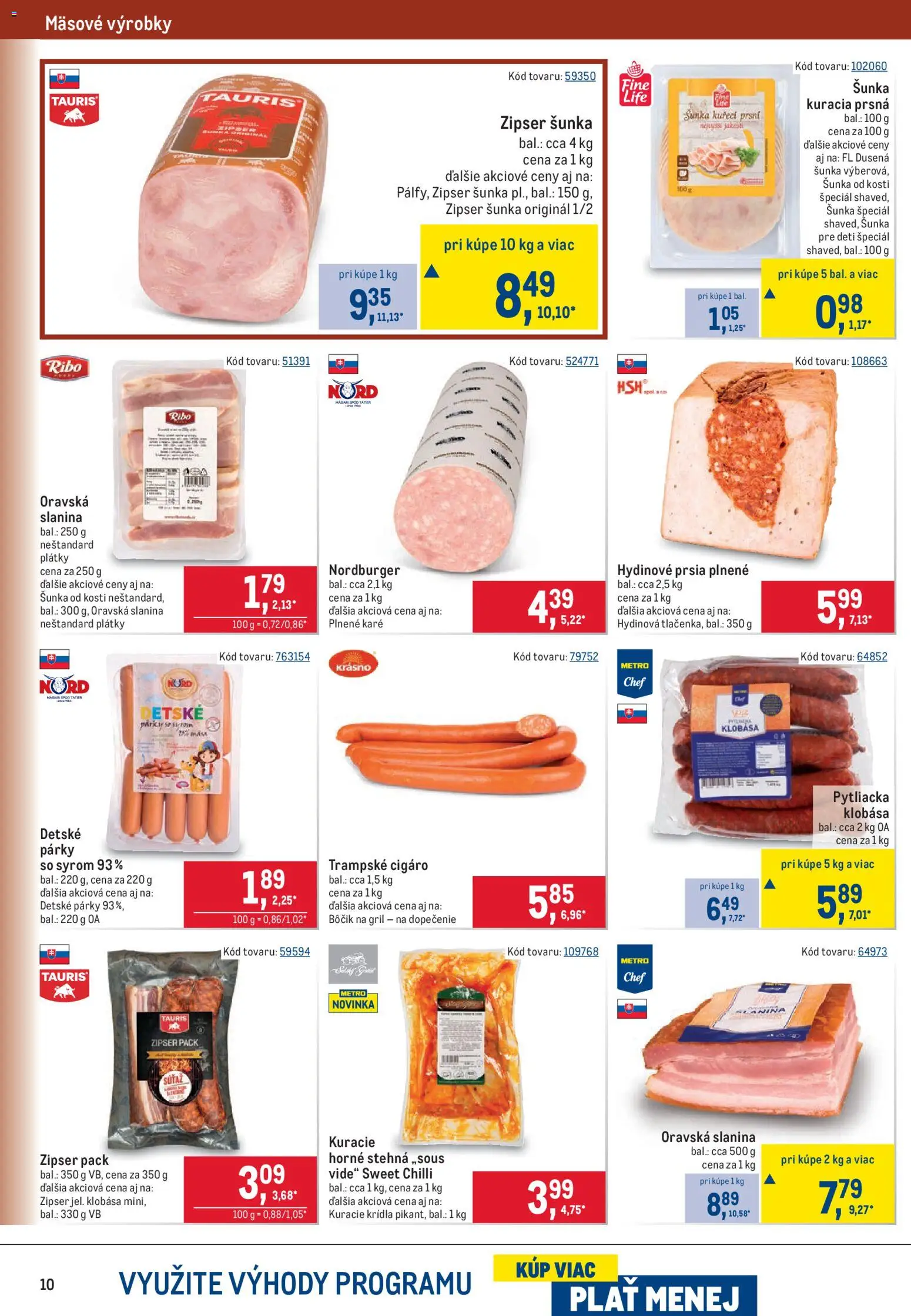 Nové Metro akcie – leták je platný od 12.08.2026 | Strana: 10 | Produkty: Gril, Slanina, Stehná, Bôčik