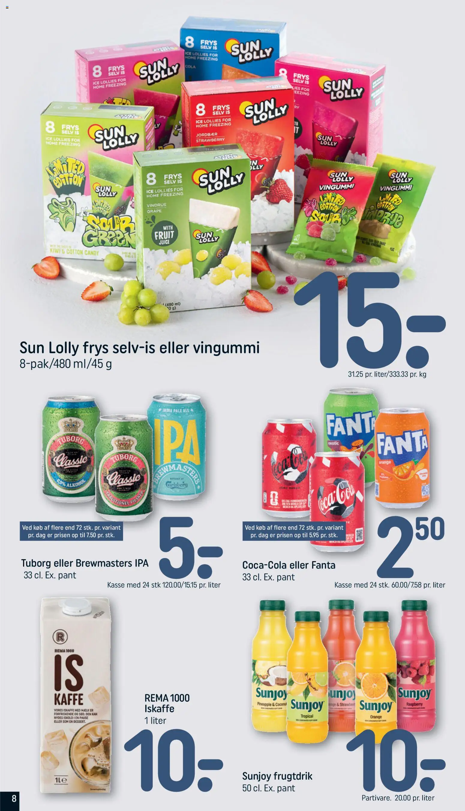 Rema 1000 tilbudsavis – gyldig fra 10.05.2026 | Side: 8 | Produkter: Kaffe, Fanta, Vingummi, Søm