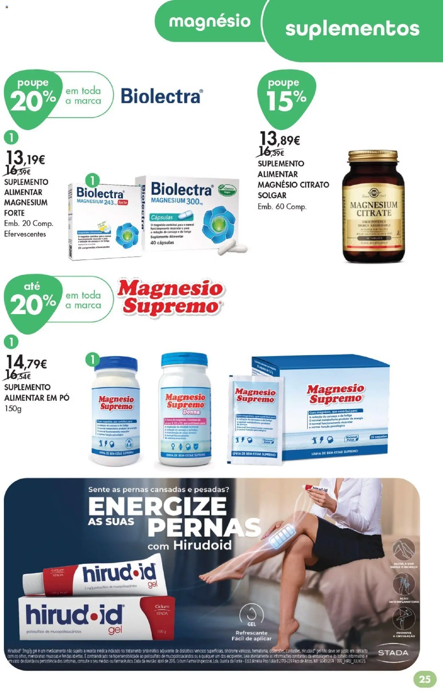 Pingo Doce Bem Estar Regresso à Rotina Lojas │ válido de 25/08/2026 | Página: 25 | Produtos: Pó, Cápsulas