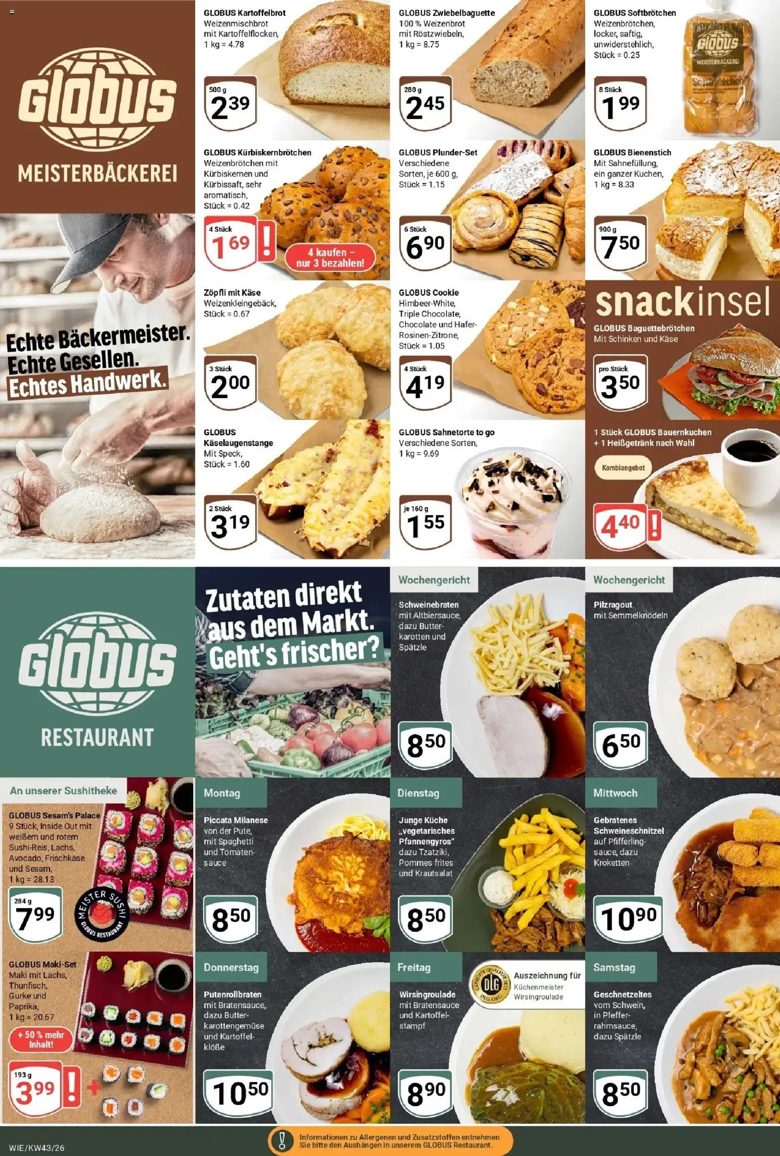 Globus Prospekt Waghäusel (ab 19.10.2026) » Angebote online | Seite: 8 | Produkte: Butter, Pommes, Küche, Frischkase