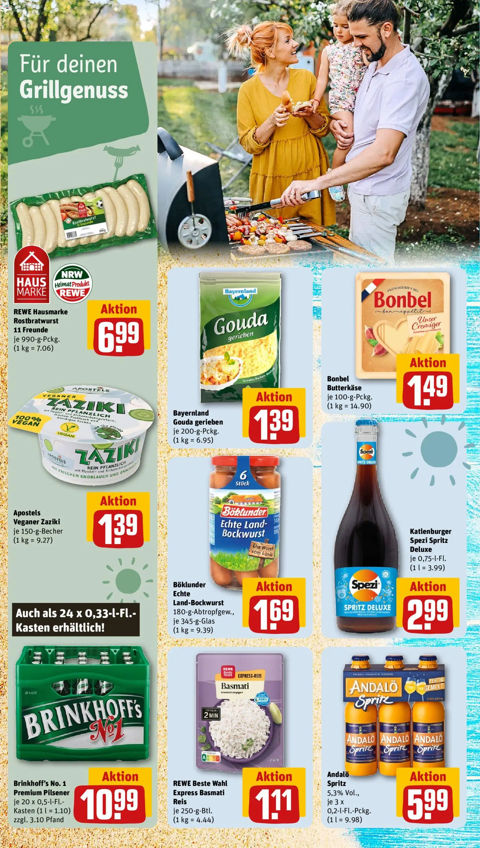 Rewe ihr Kaufpark Prospekt – gültig ab 13.07.2026 | Seite: 16 | Produkte: Bockwurst, Sprite, Reis, Gurken