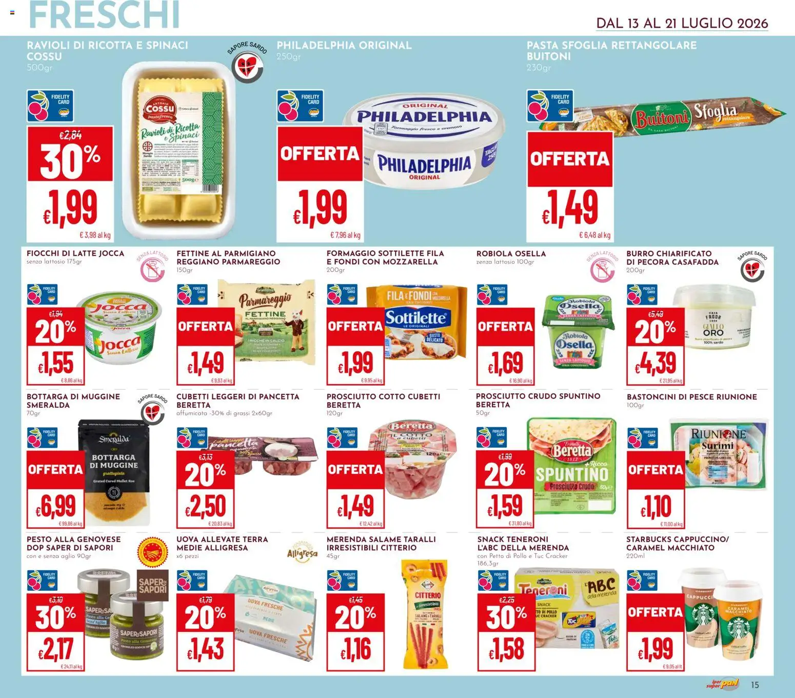 Volantino Pan del 13/07/2026 | Pagina: 15 | Prodotti: Fiocchi di latte, Aglio, Pesto, Ricotta