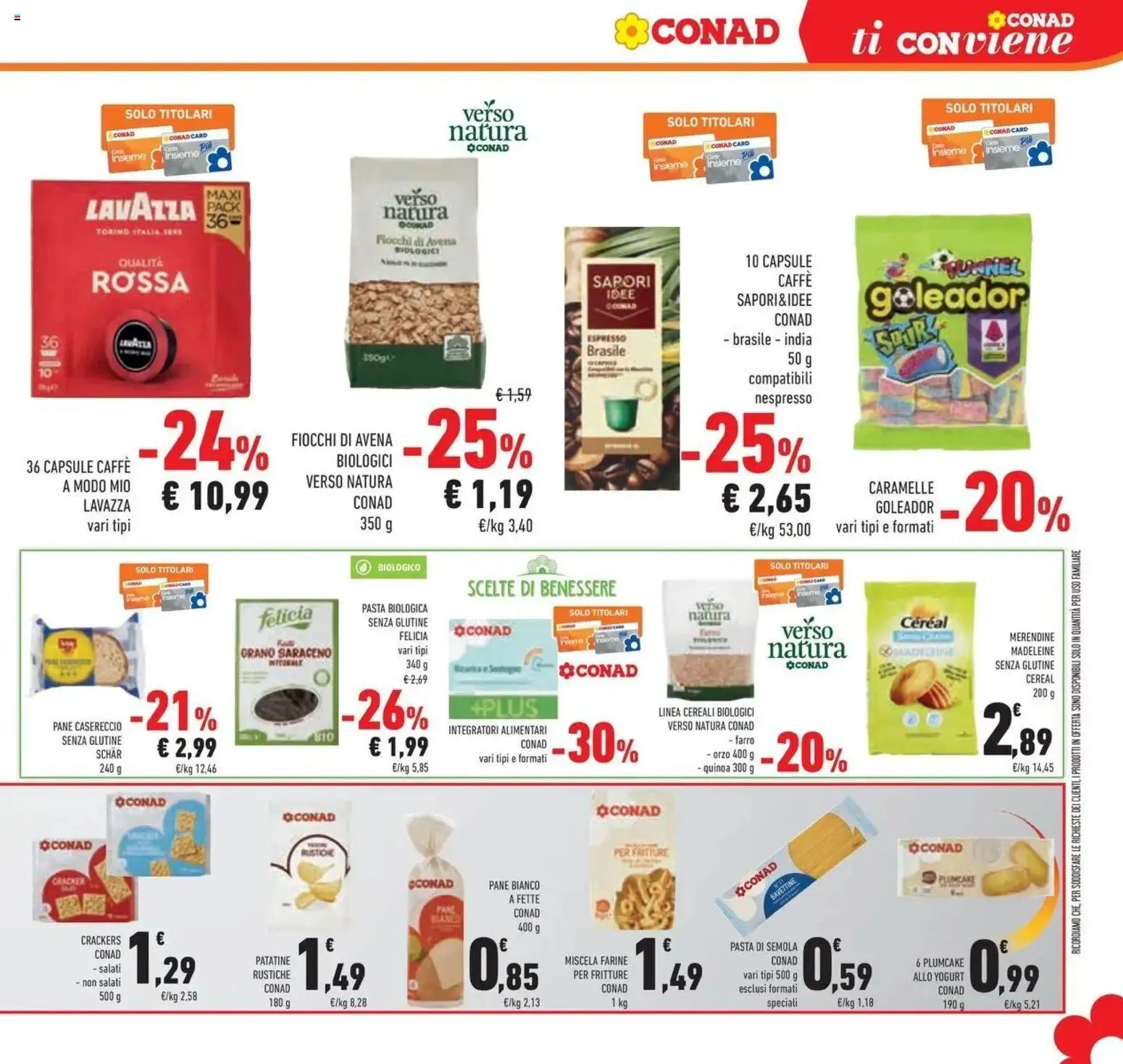 Volantino Conad del 03.06.2026 | Pagina: 31 | Prodotti: Pane, Fiocchi, Pasta, Lavazza