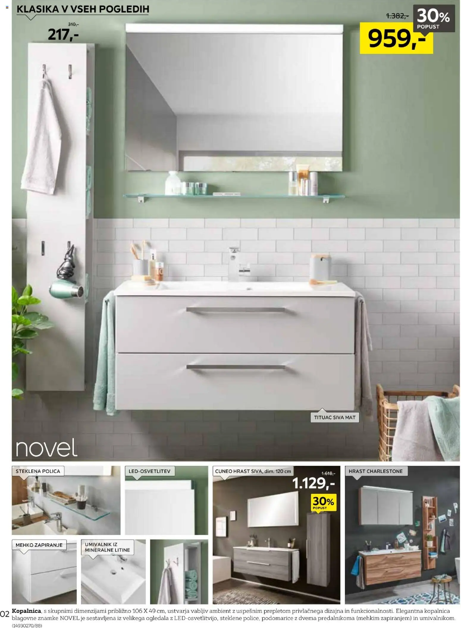 Novi XXXL Lesnina katalog ponudbe – veljaven od 14.09.2026 | Stran: 2 | Izdelki: Polica, Umivalnik