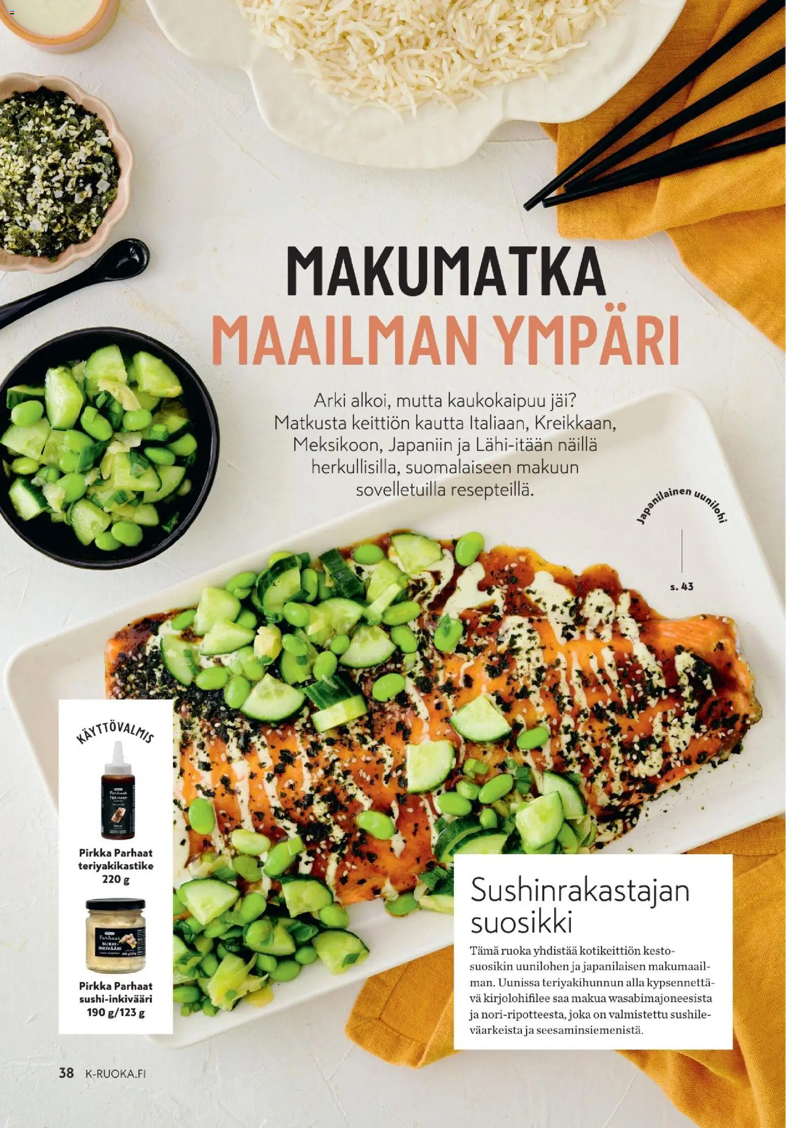 K-Market - K-Ruoka – voimassa 26/08/2026 alkaen | Sivu: 38 | Tuotteet: Sushi